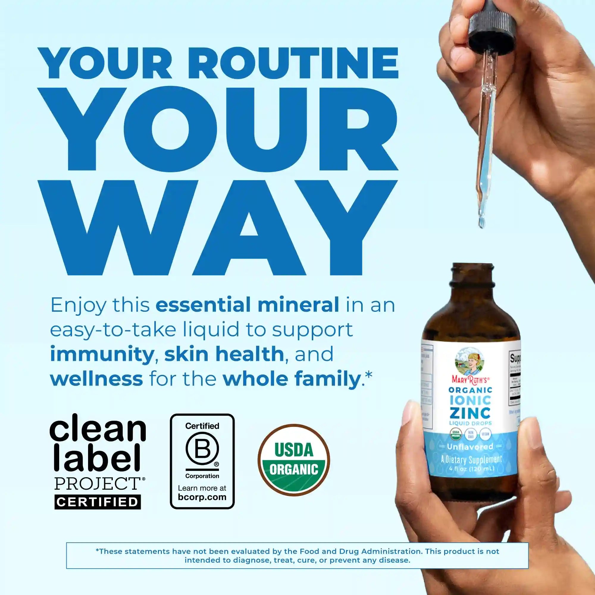 Organic Ionic Zinc Liquid Drops