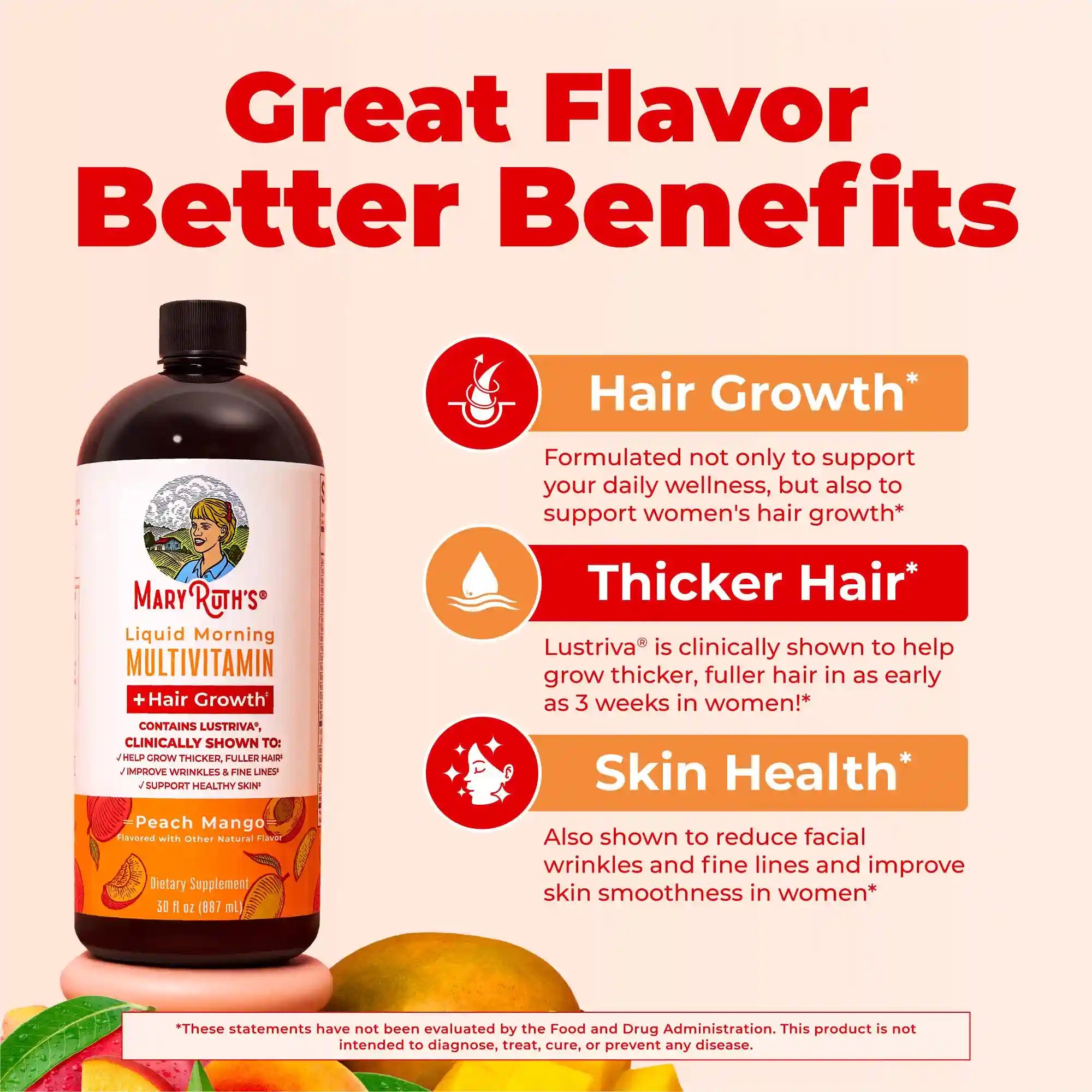 Liquid Morning Multivitamin + Hair Growth (3-Pack)