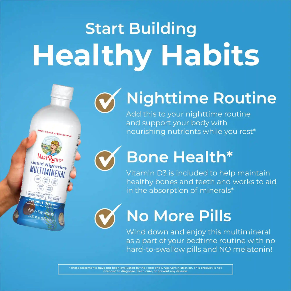 Liquid Nighttime Multimineral (Coconut) 15.22oz