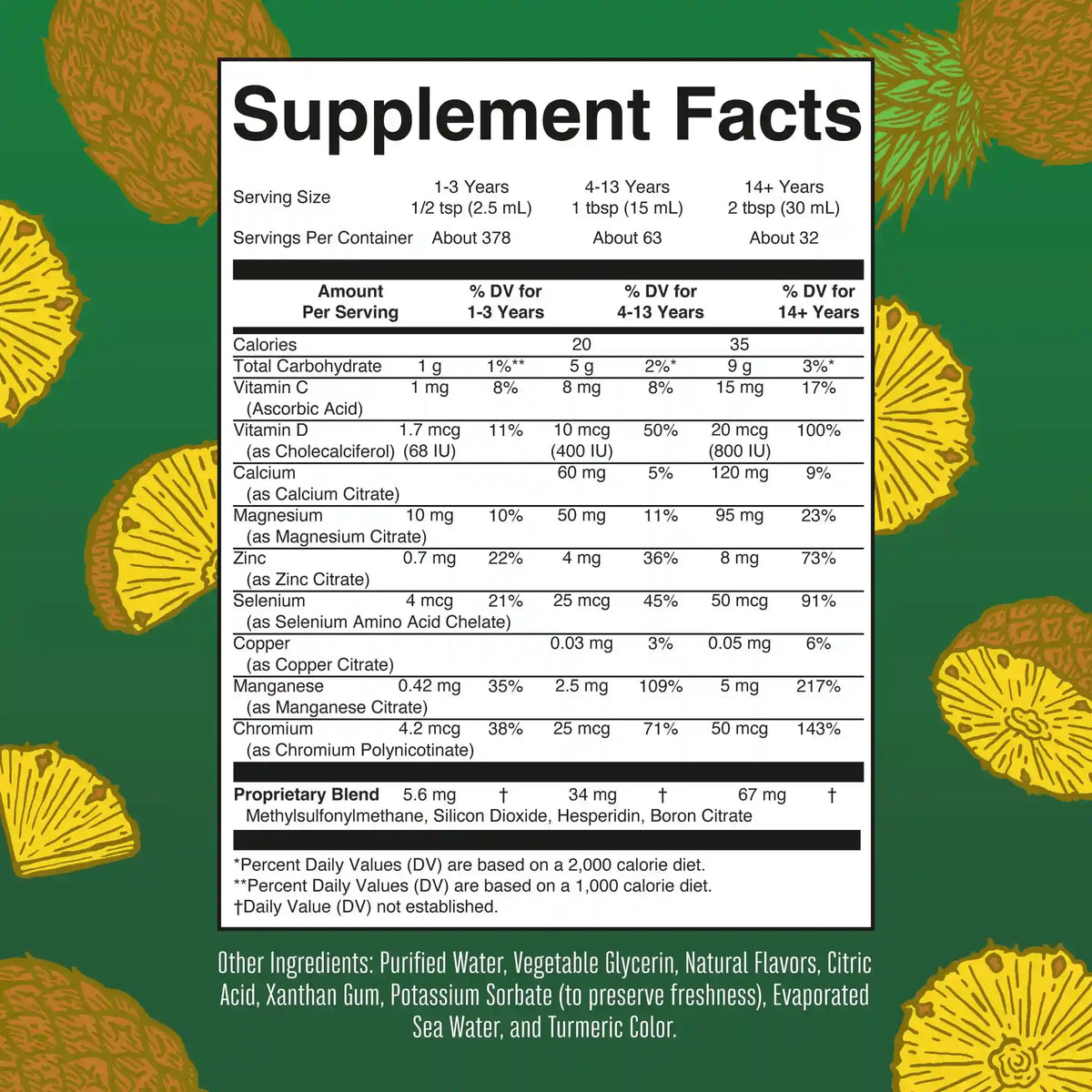 Liquid Nighttime Multimineral (Pineapple)