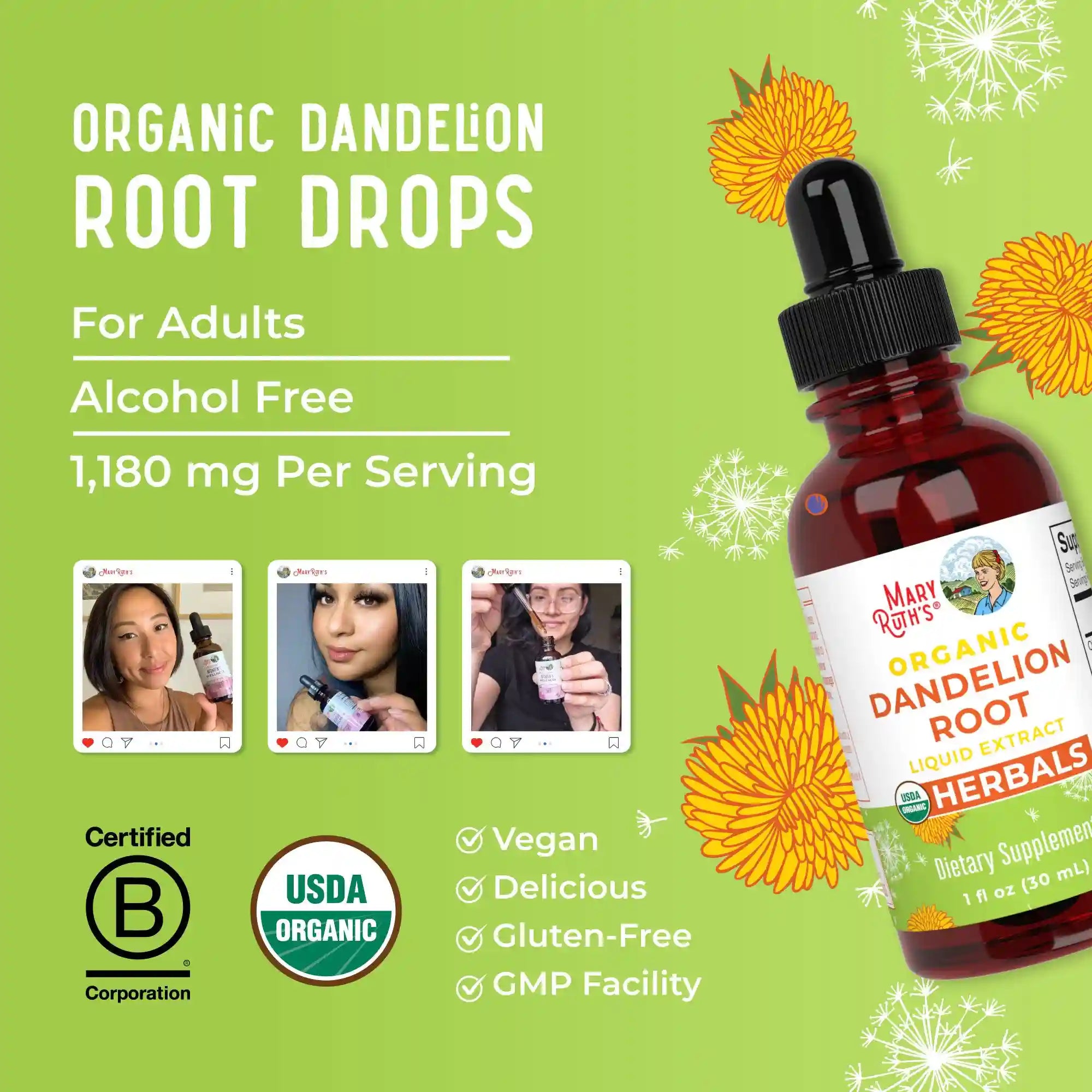 Organic Dandelion Root Liquid Extract