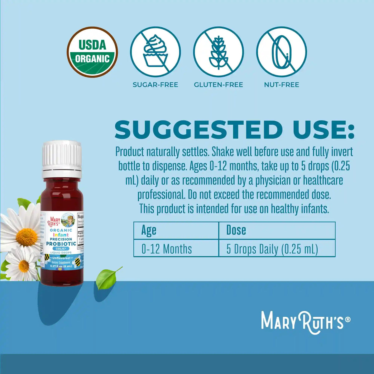 Organic Infant Precision Probiotic Colic Liquid Drops