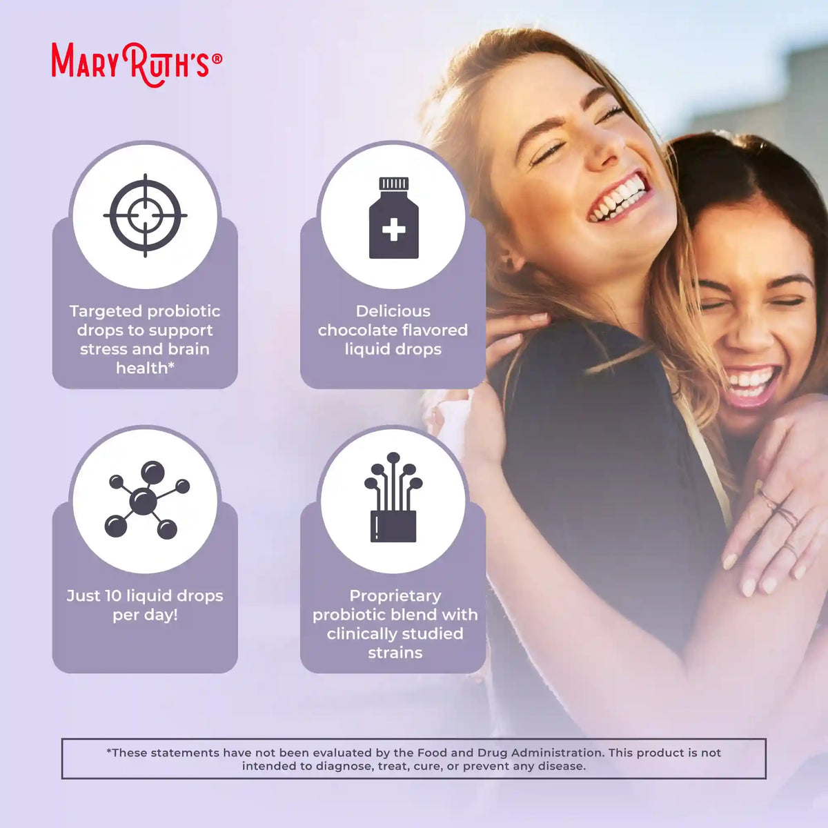 Organic Women's Precision Probiotic Stress & Cognition Liquid Drops