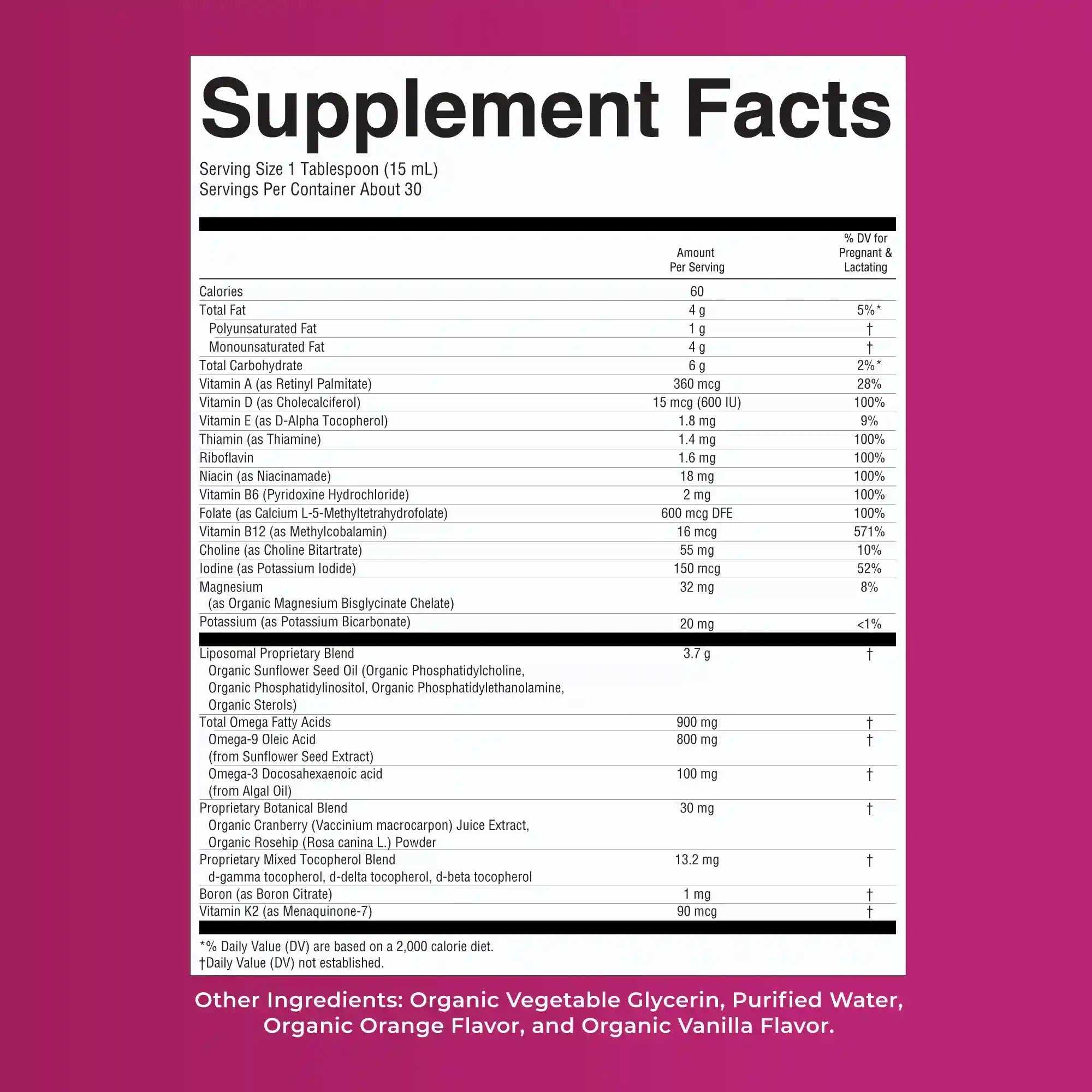 Prenatal & Postnatal Multivitamin Liposomal