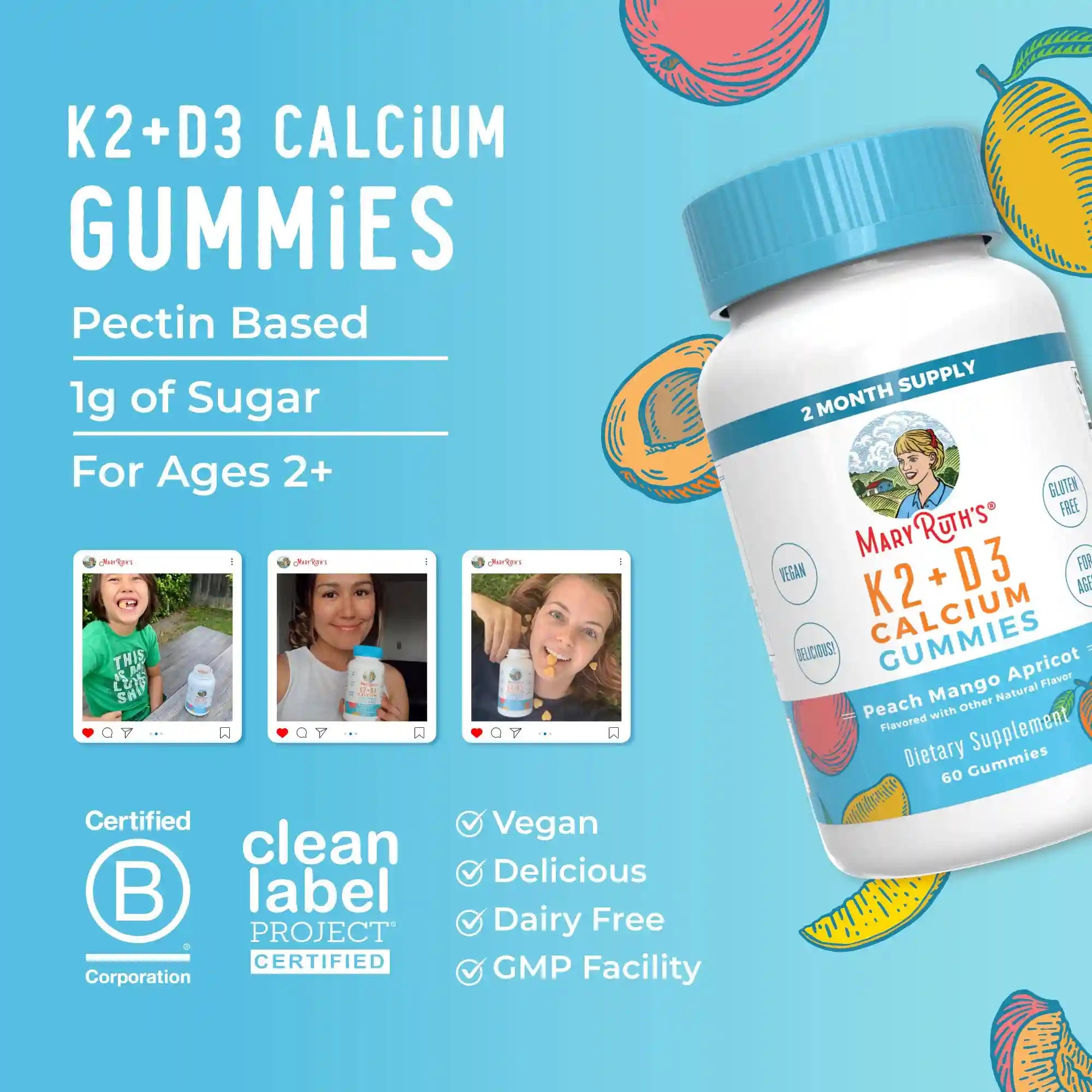 K2 + D3 Calcium Gummies