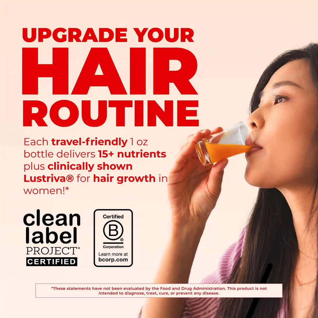 Liquid Morning Multivitamin + Hair Growth Travel Pack