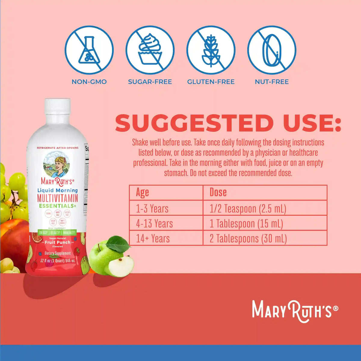 Liquid Morning Multivitamin Essentials+