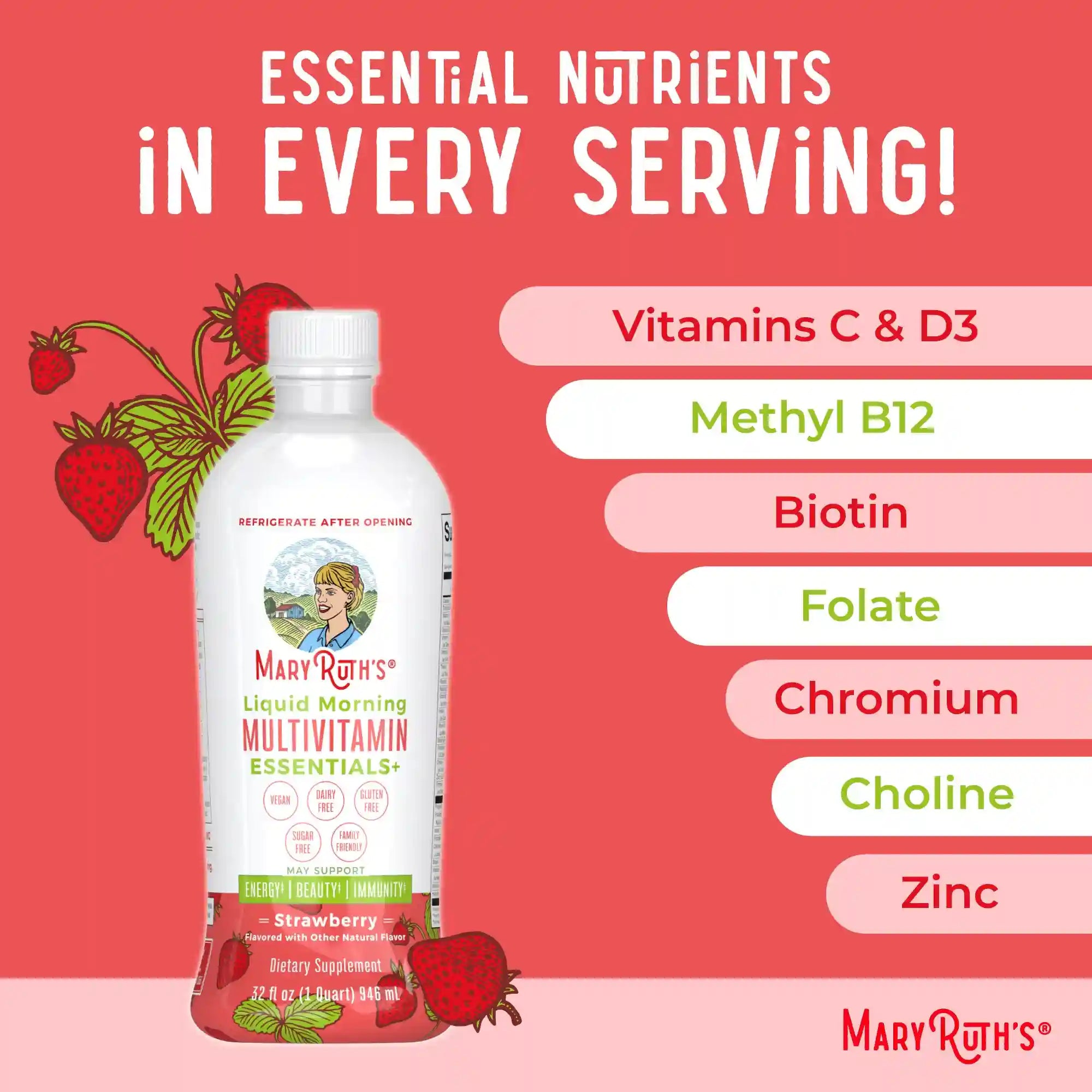 Liquid Morning Multivitamin Essentials+