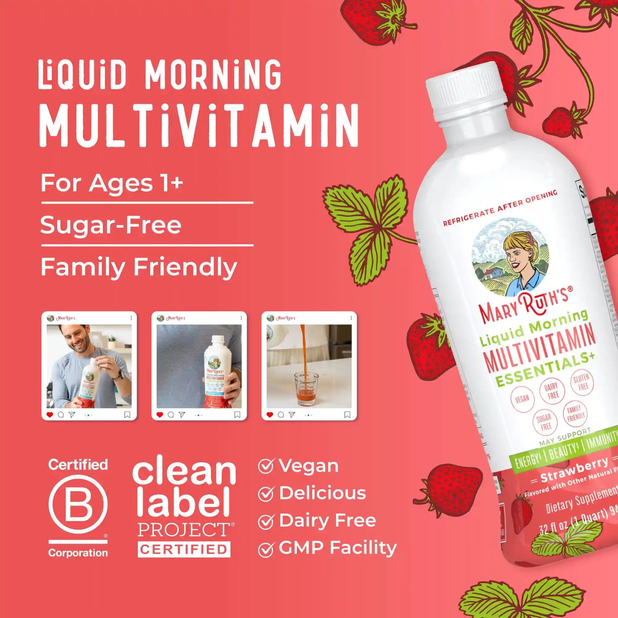 Liquid Morning Multivitamin Essentials+