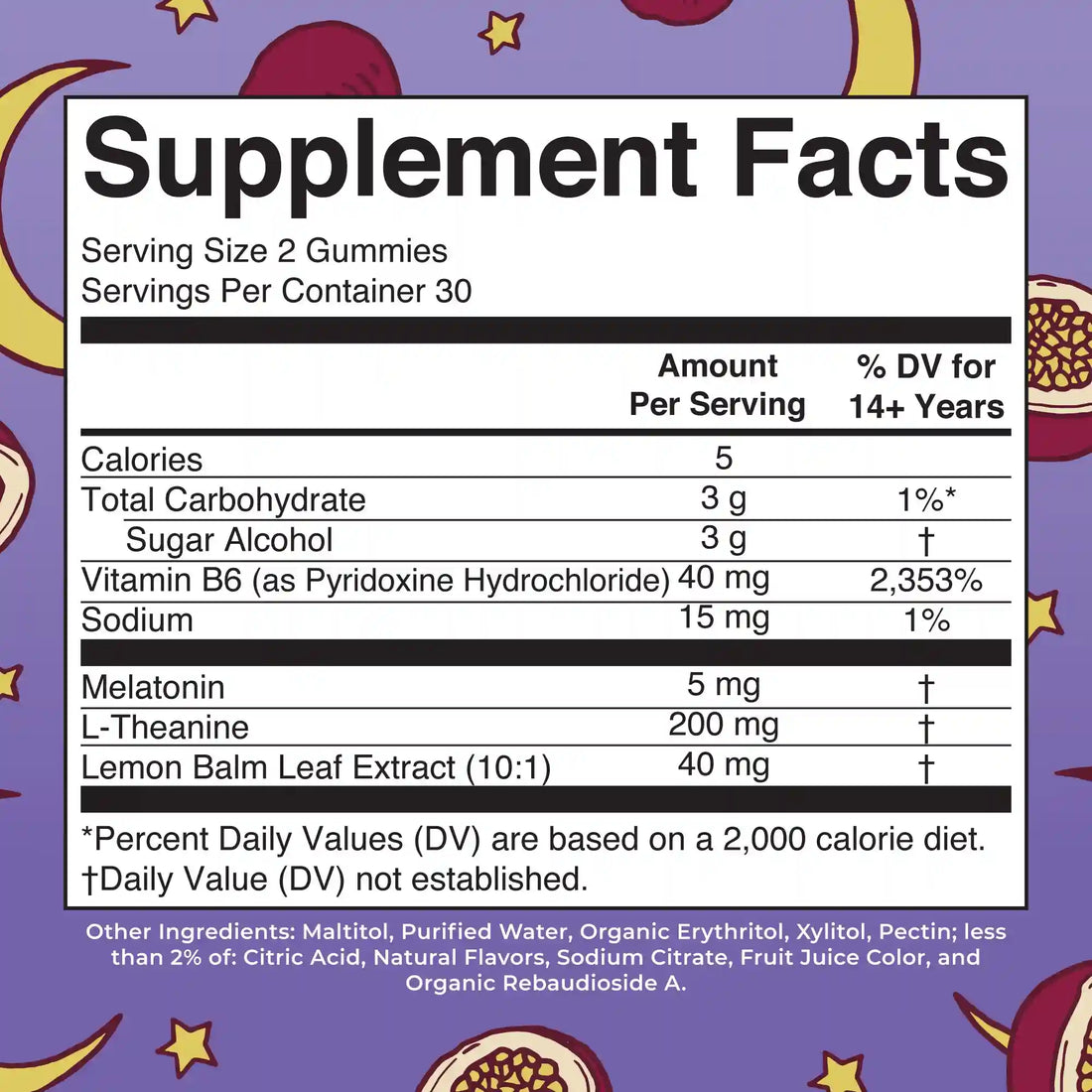 Melatonin Sleep Gummies (Passion Fruit Jasmine Tea)