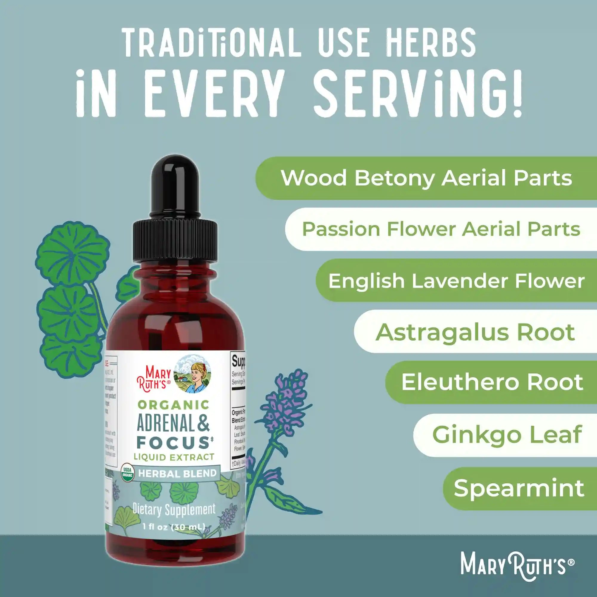 Organic Adrenal & Focus Herbal Blend
