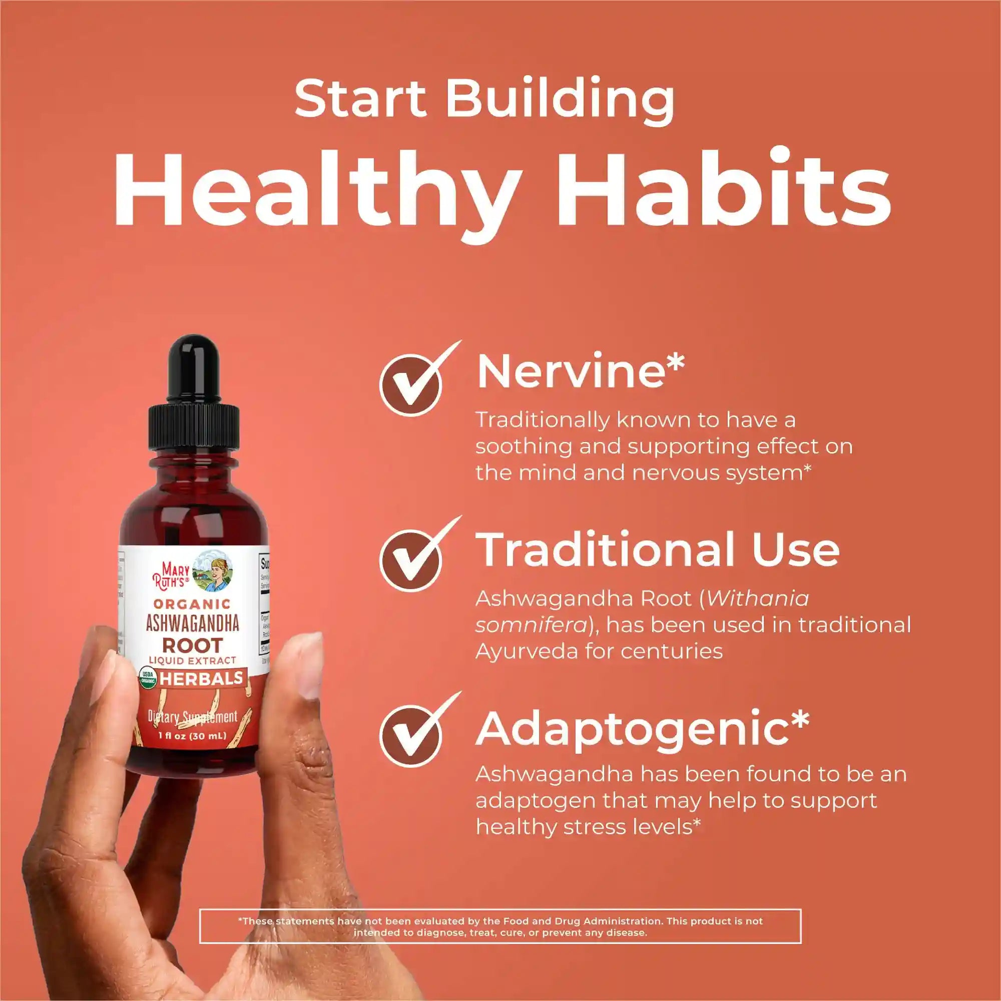 Organic Ashwagandha Root Liquid Drops