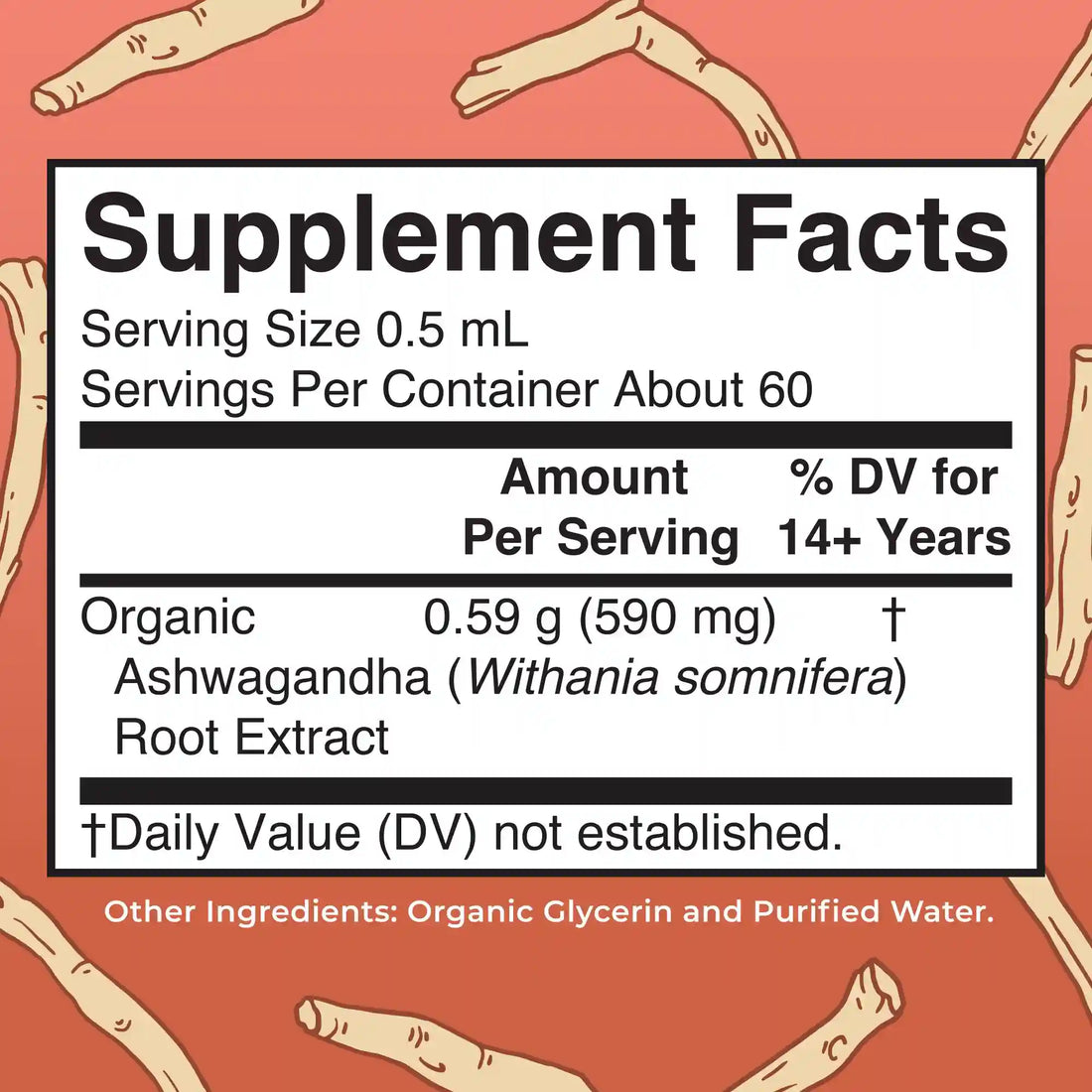 Organic Ashwagandha Root Liquid Drops