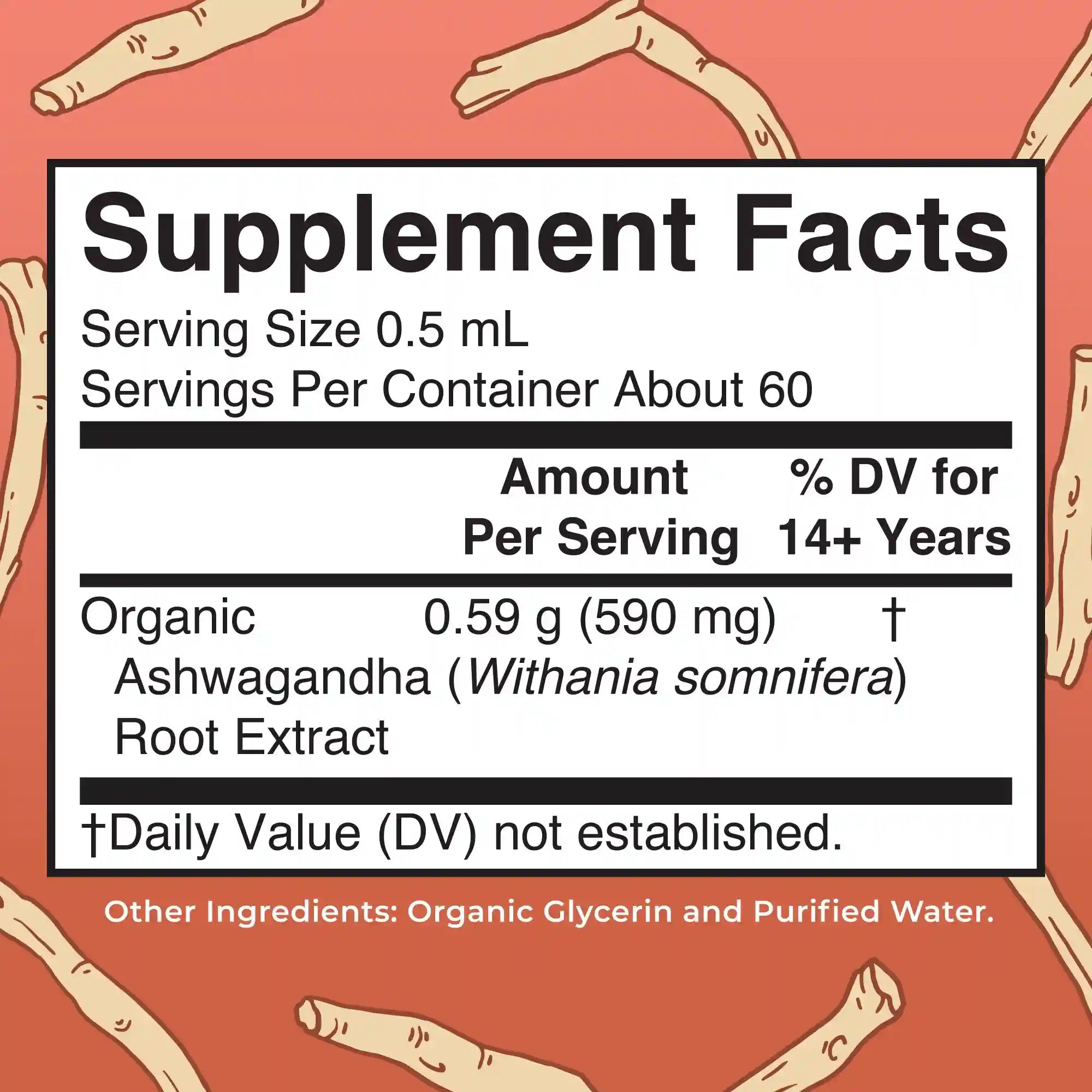 Organic Ashwagandha Root Liquid Drops