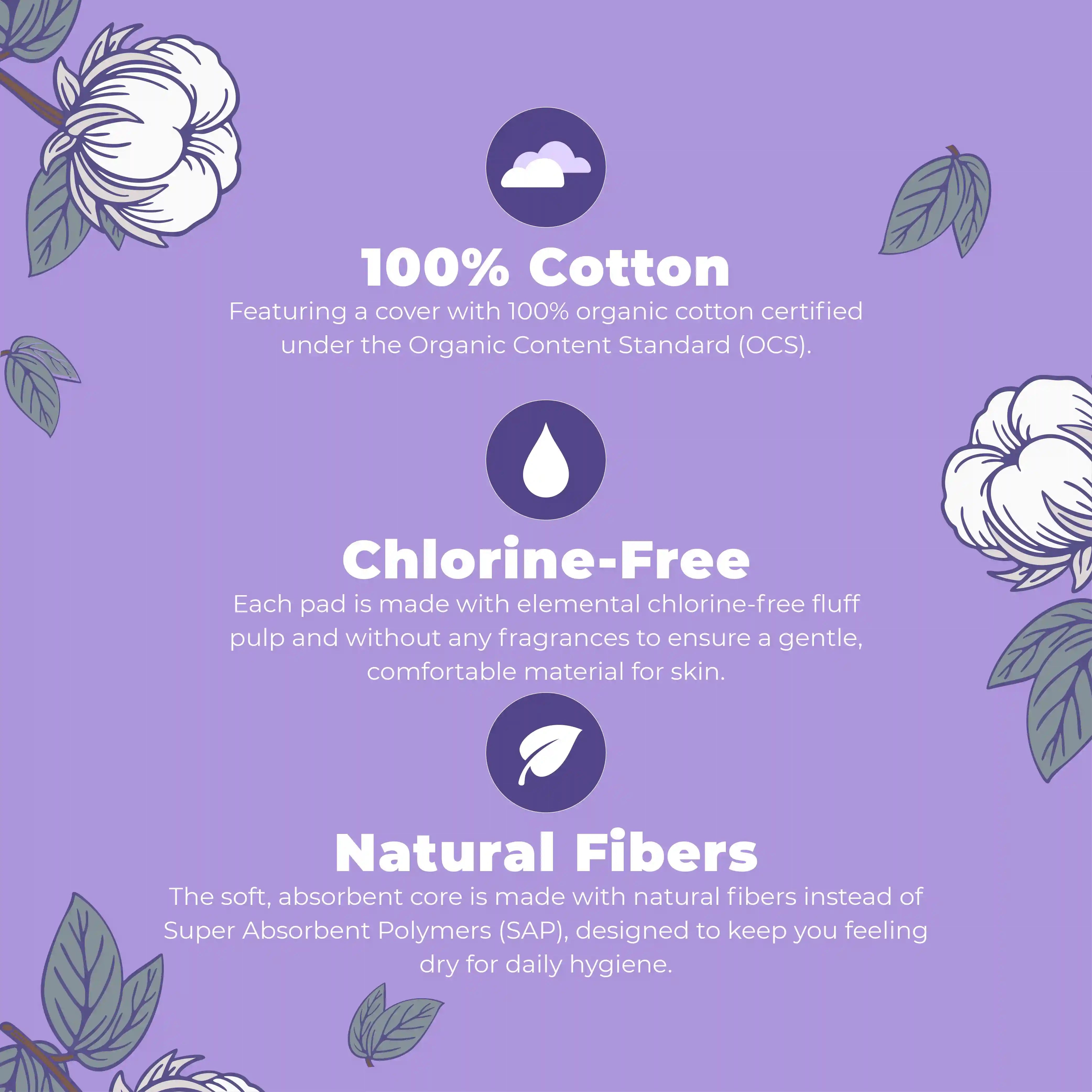 Organic Cotton Cover Pads (Large)