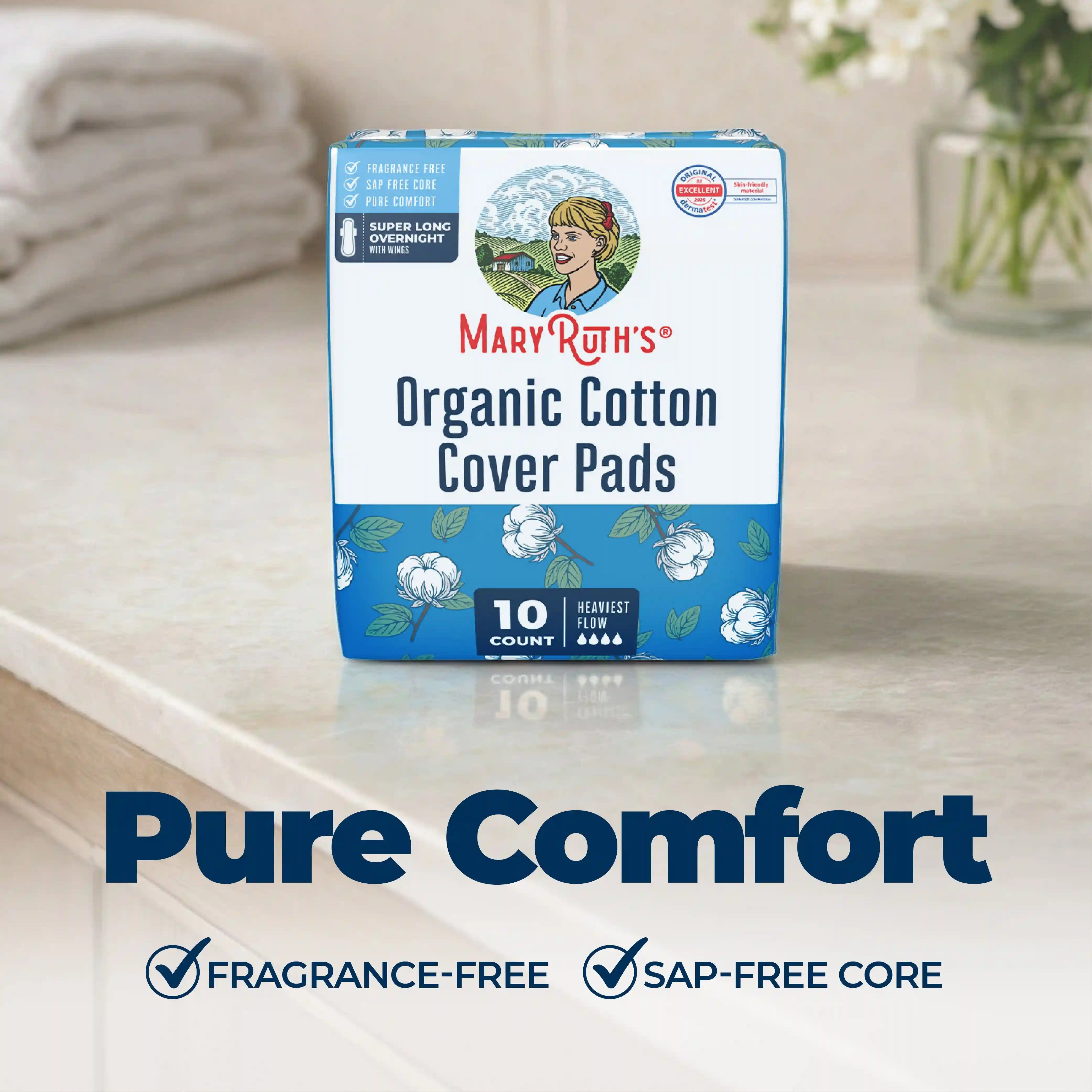Organic Cotton Cover Pads (Super Long Overnight)
