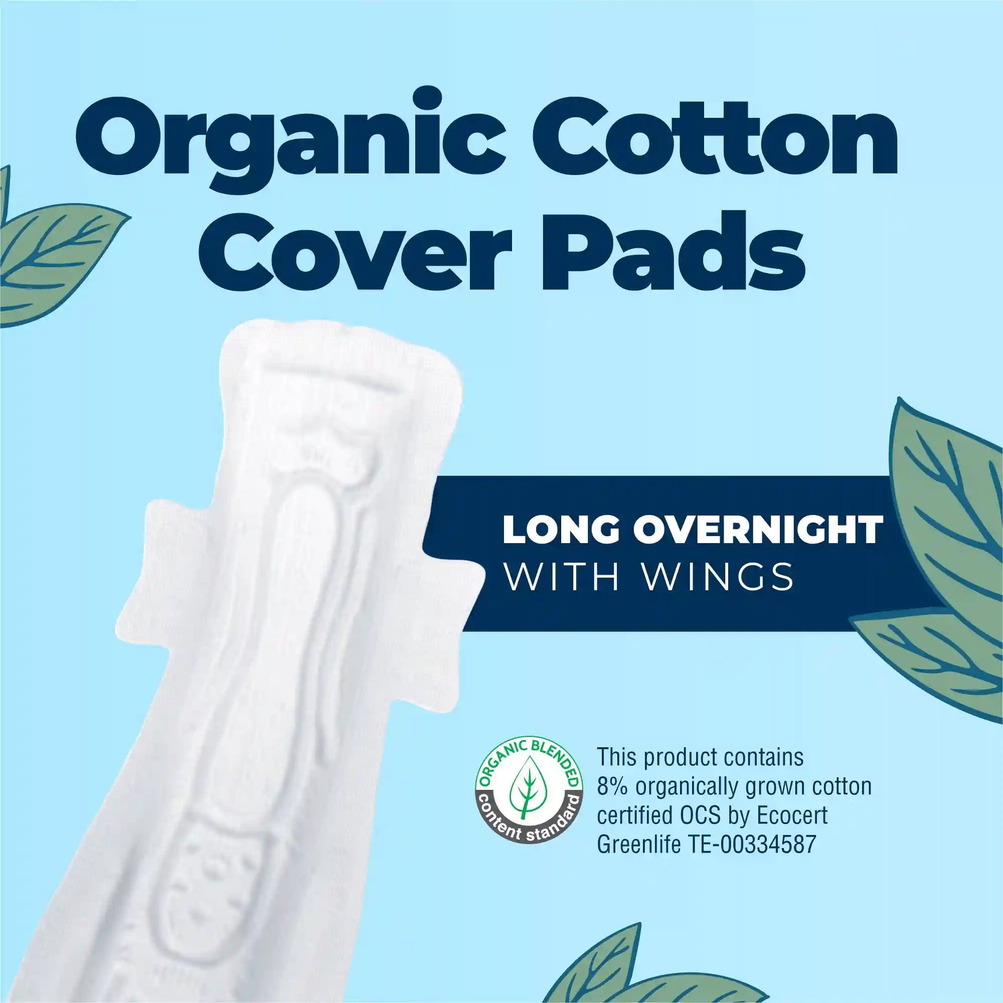 Organic Cotton Cover Pads (Super Long Overnight)