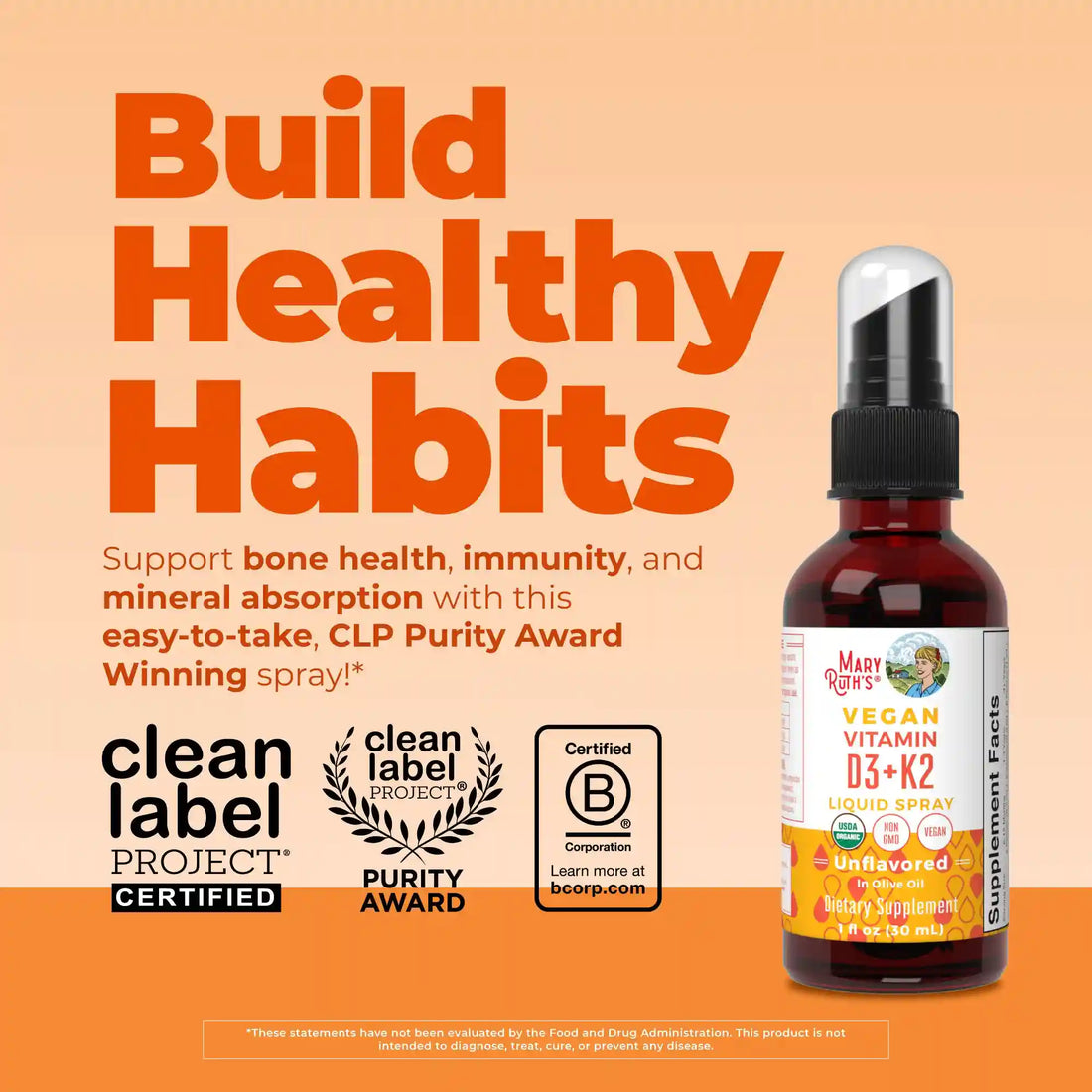 Organic D3 + K2 Spray