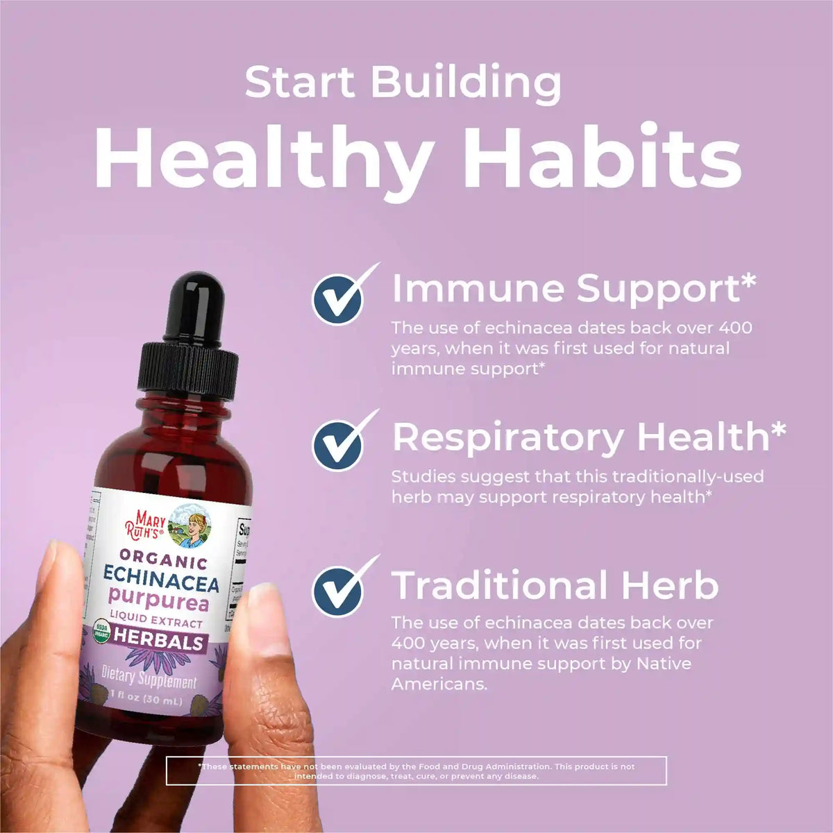 Organic Echinacea Purpurea Herbal Liquid Drops