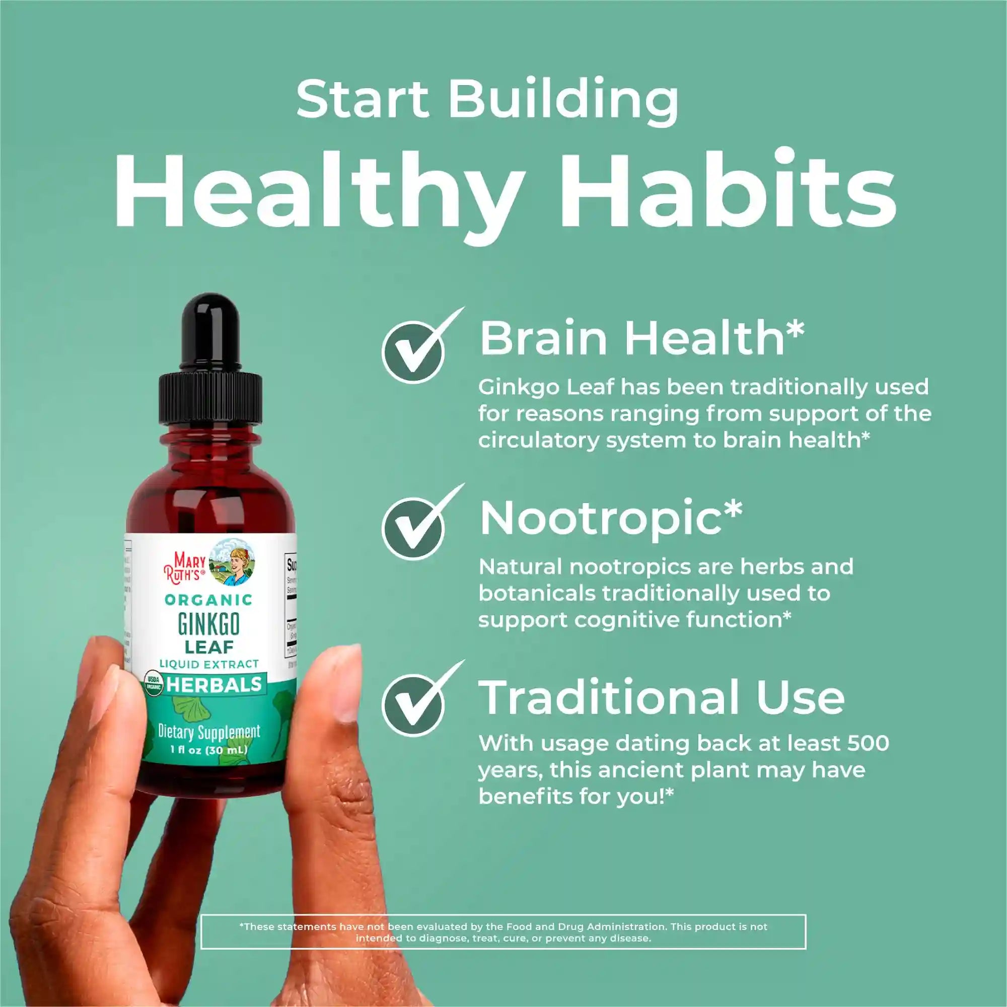 Organic Ginkgo Leaf Liquid Drops
