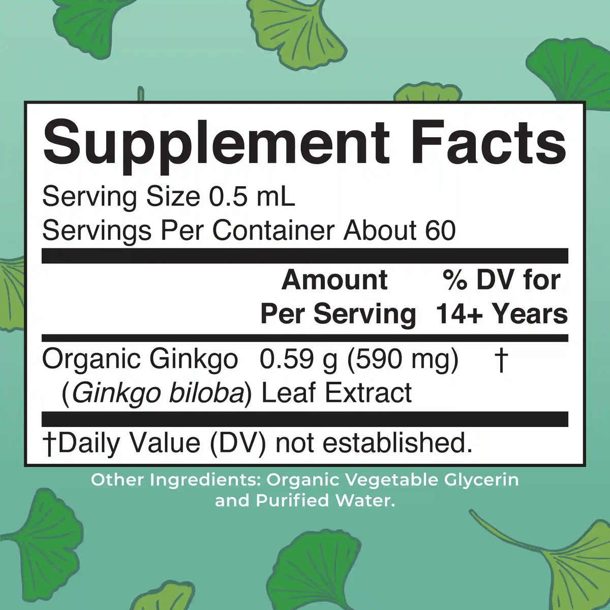 Organic Ginkgo Leaf Liquid Drops