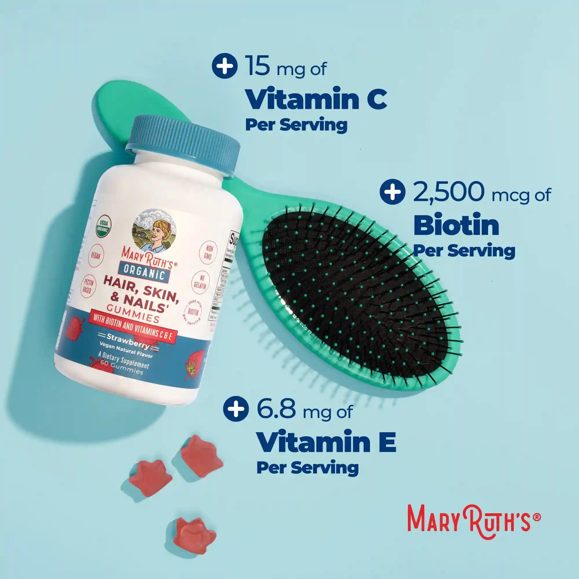 Organic Hair, Skin, & Nails Gummies