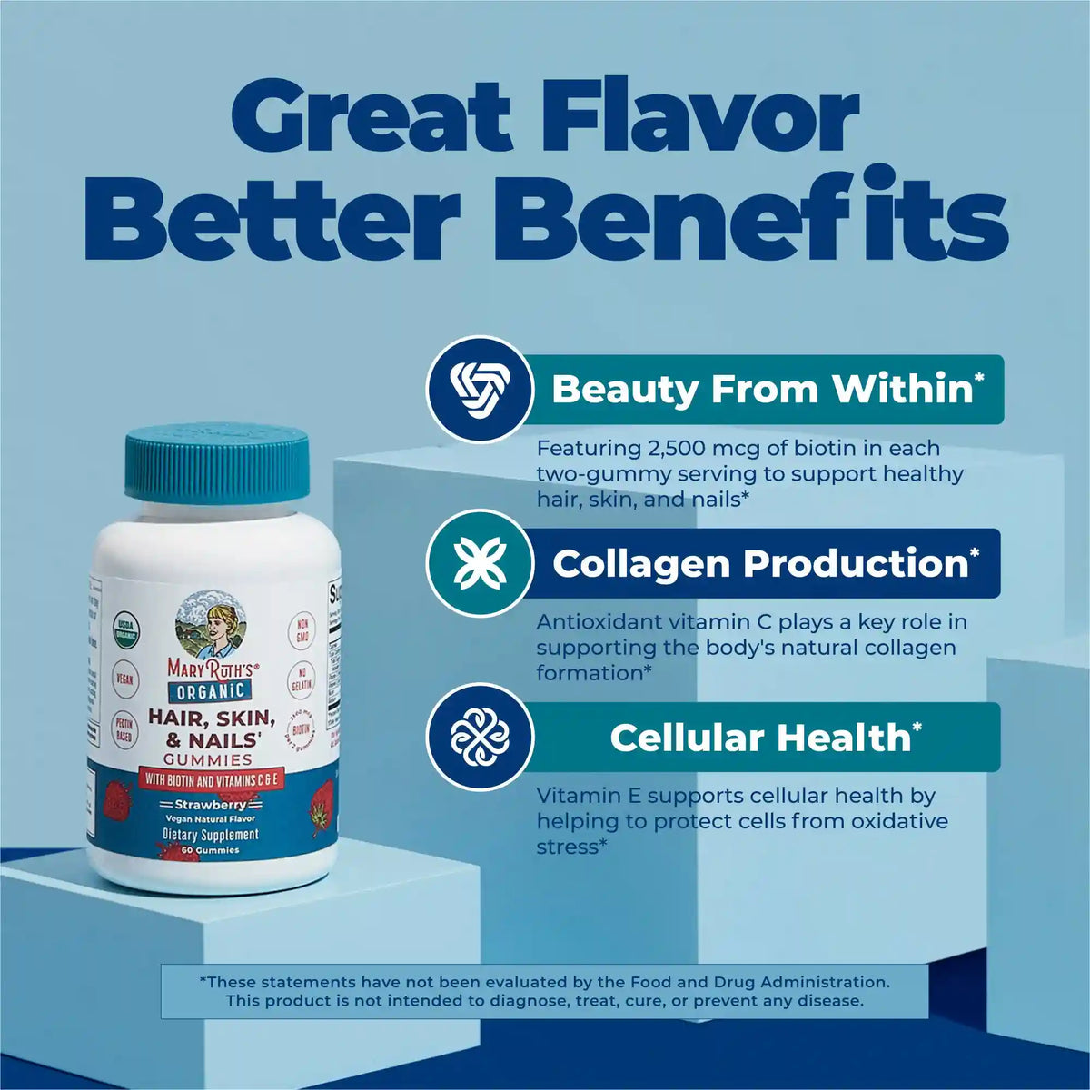 Organic Hair, Skin, & Nails Gummies