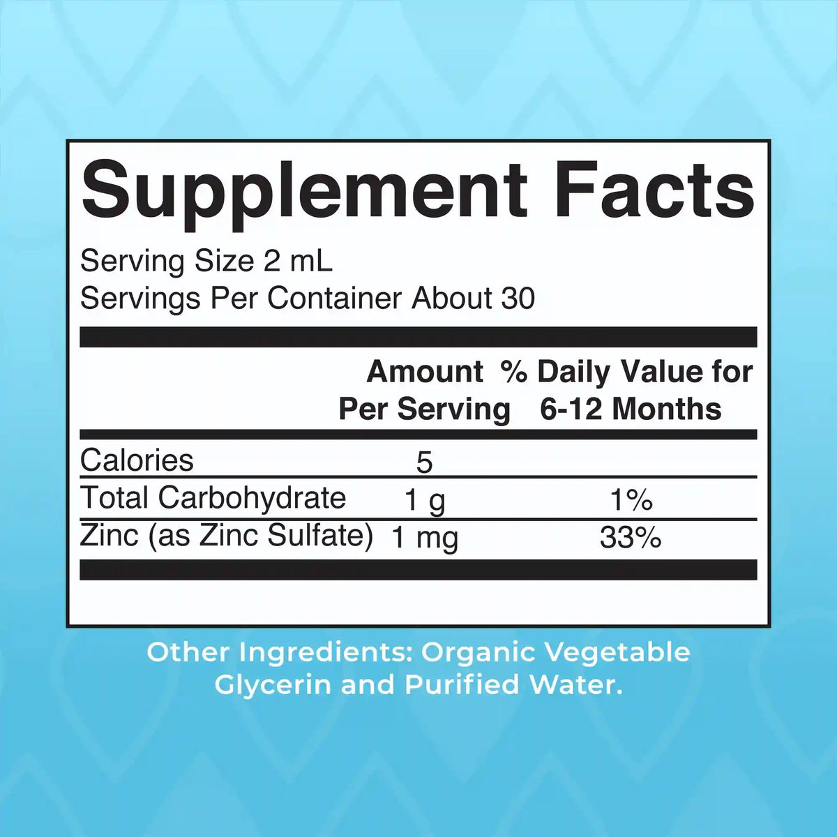 Organic Infant Liquid Zinc