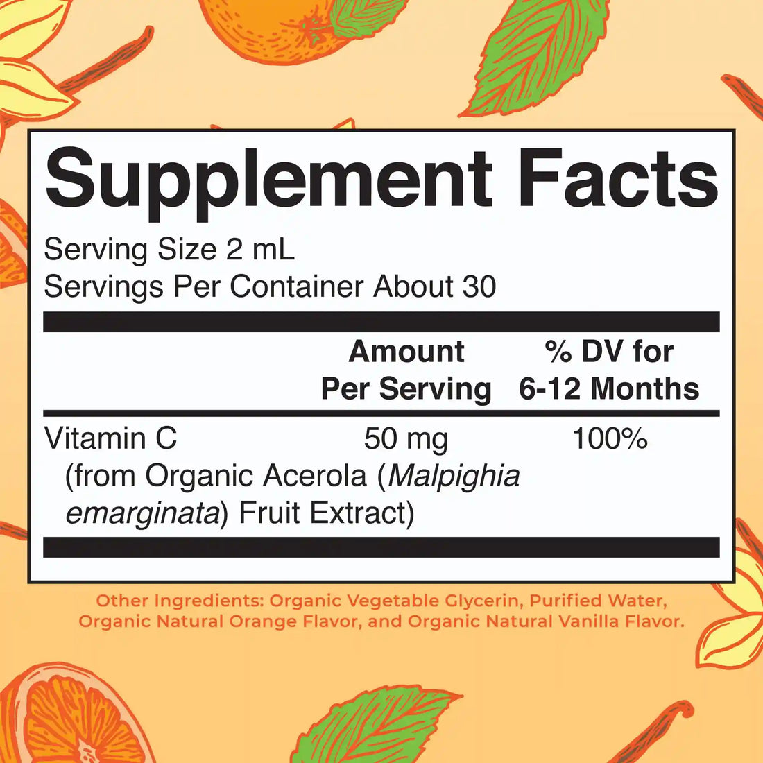 Organic Infants Vitamin C Liquid Drops