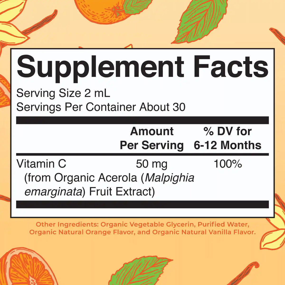 Organic Infants Vitamin C Liquid Drops