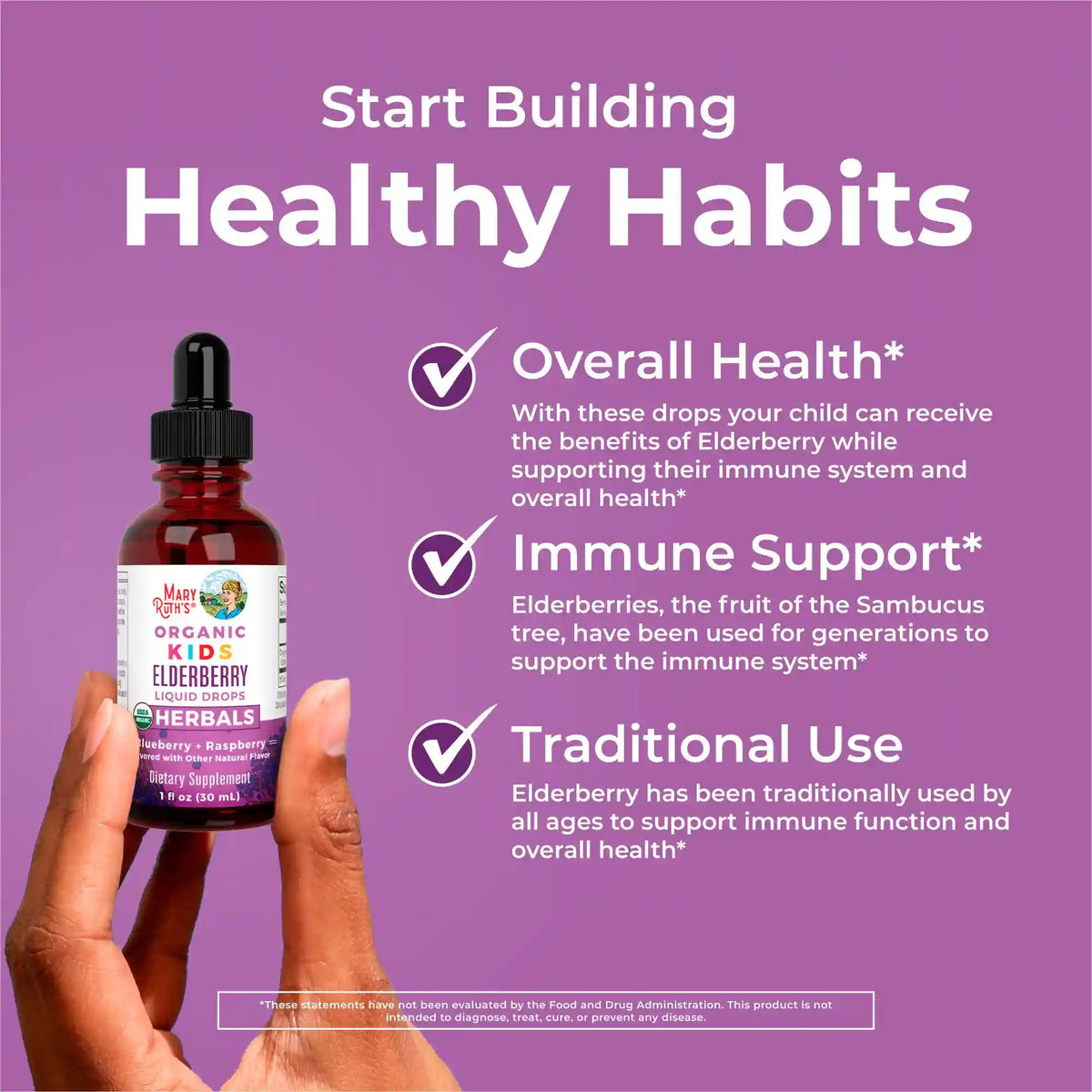 Organic Kids Elderberry Liquid Drops