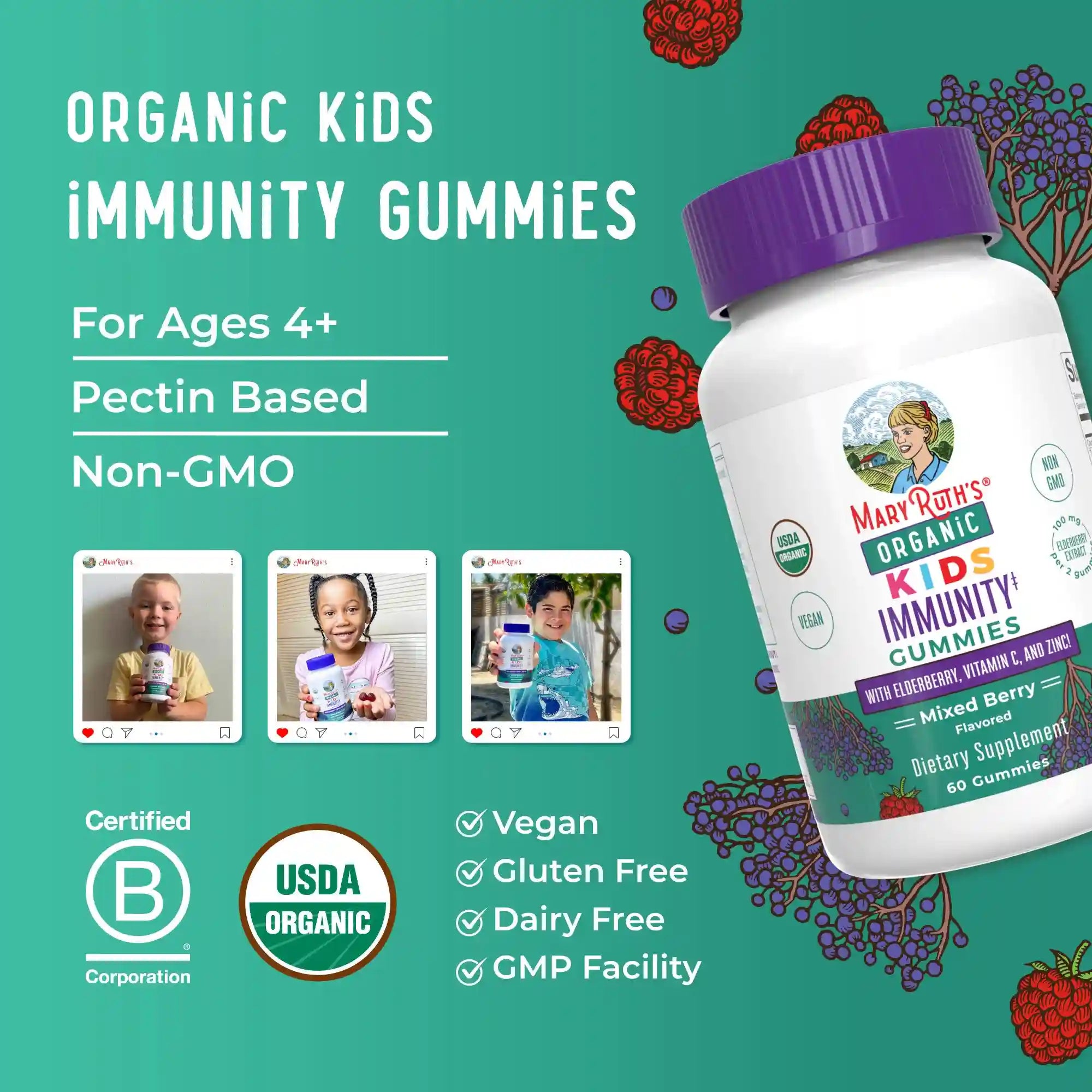 Organic Kids Immunity Gummies