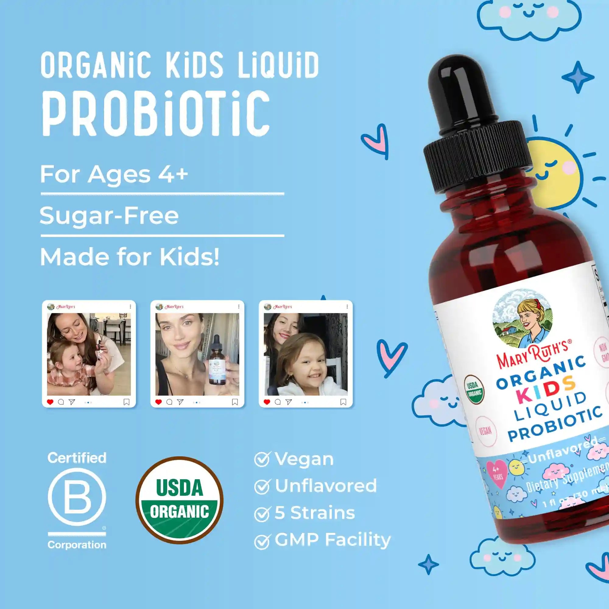 Organic Kids Liquid Probiotic