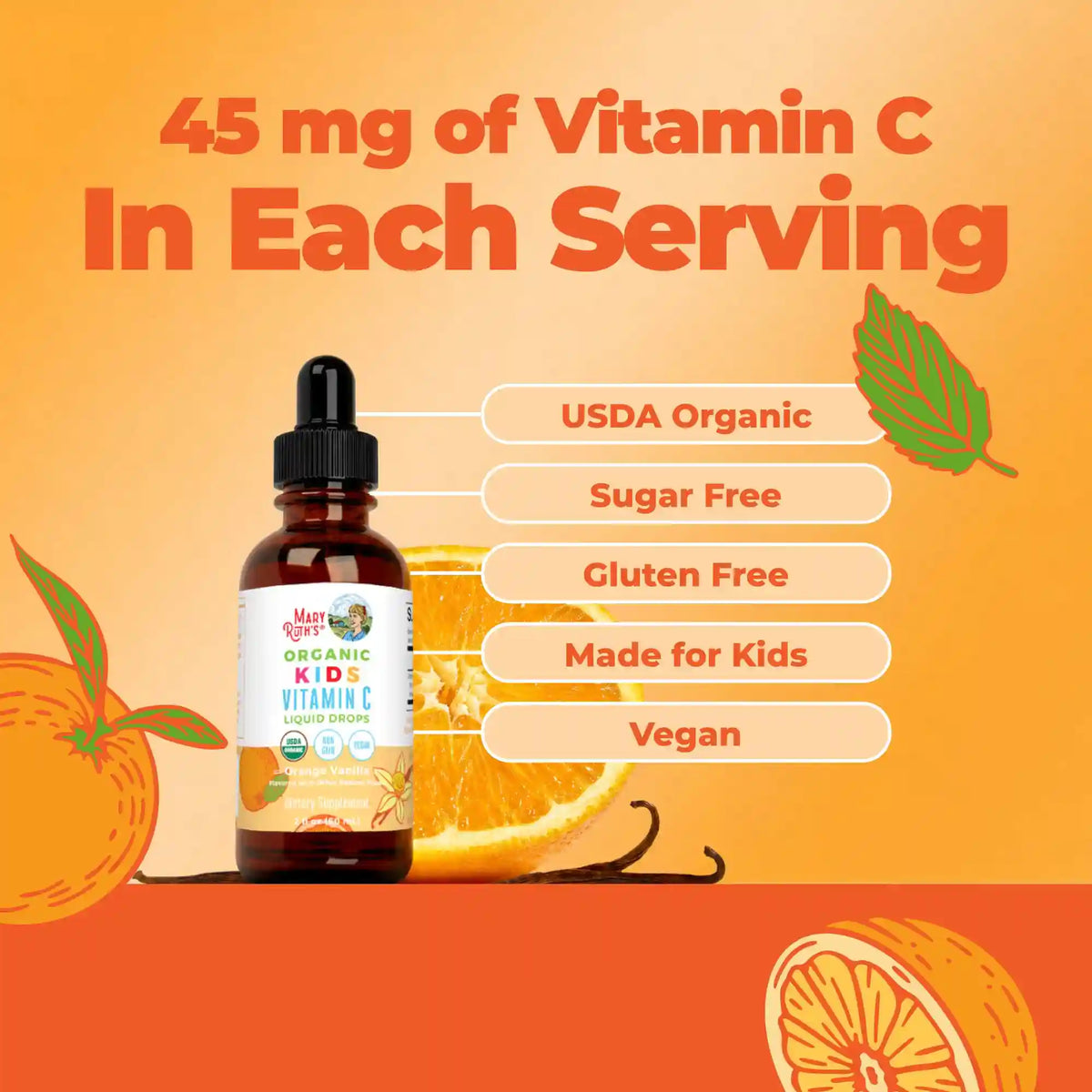 Organic Kids Vitamin C Liquid Drops