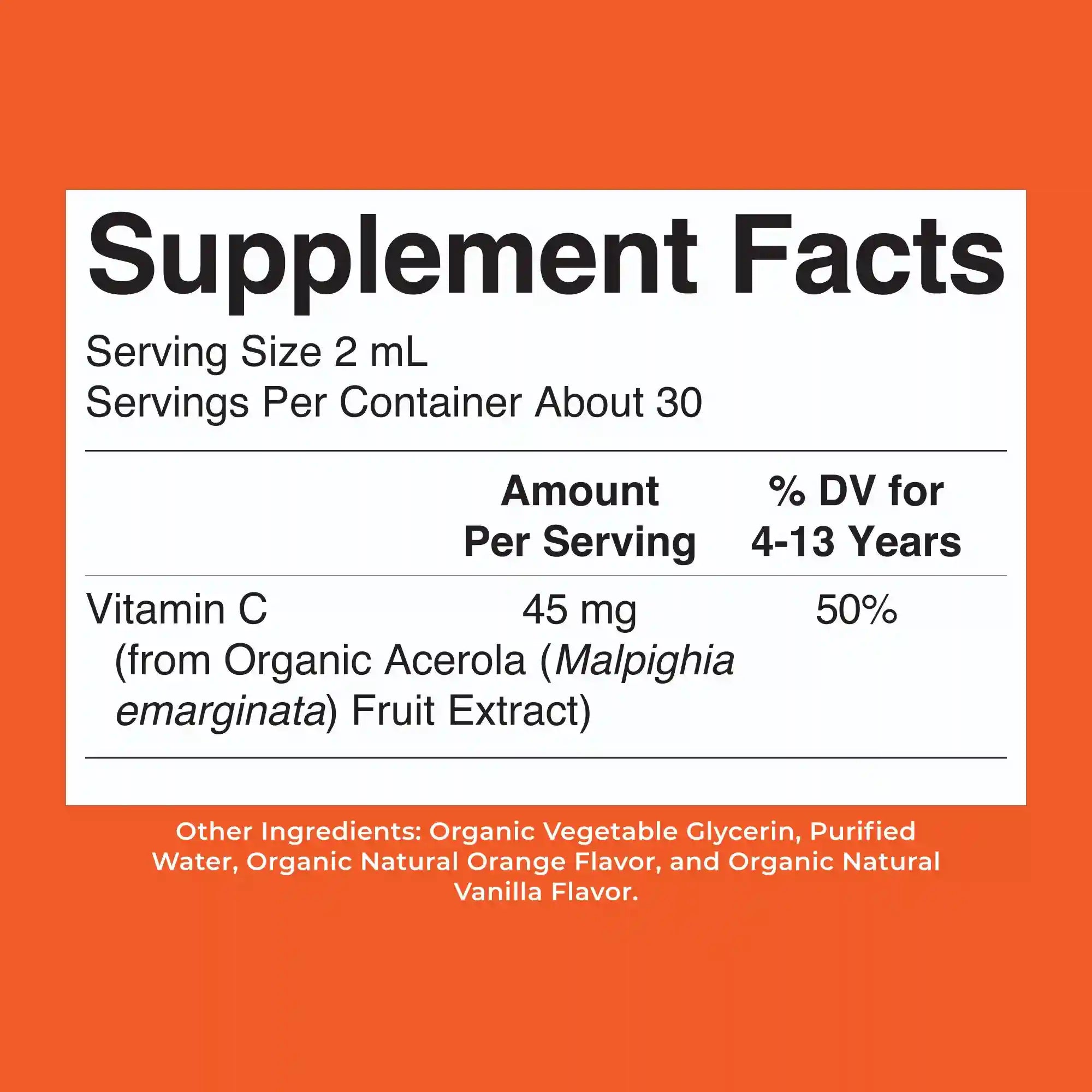 Organic Kids Vitamin C Liquid Drops