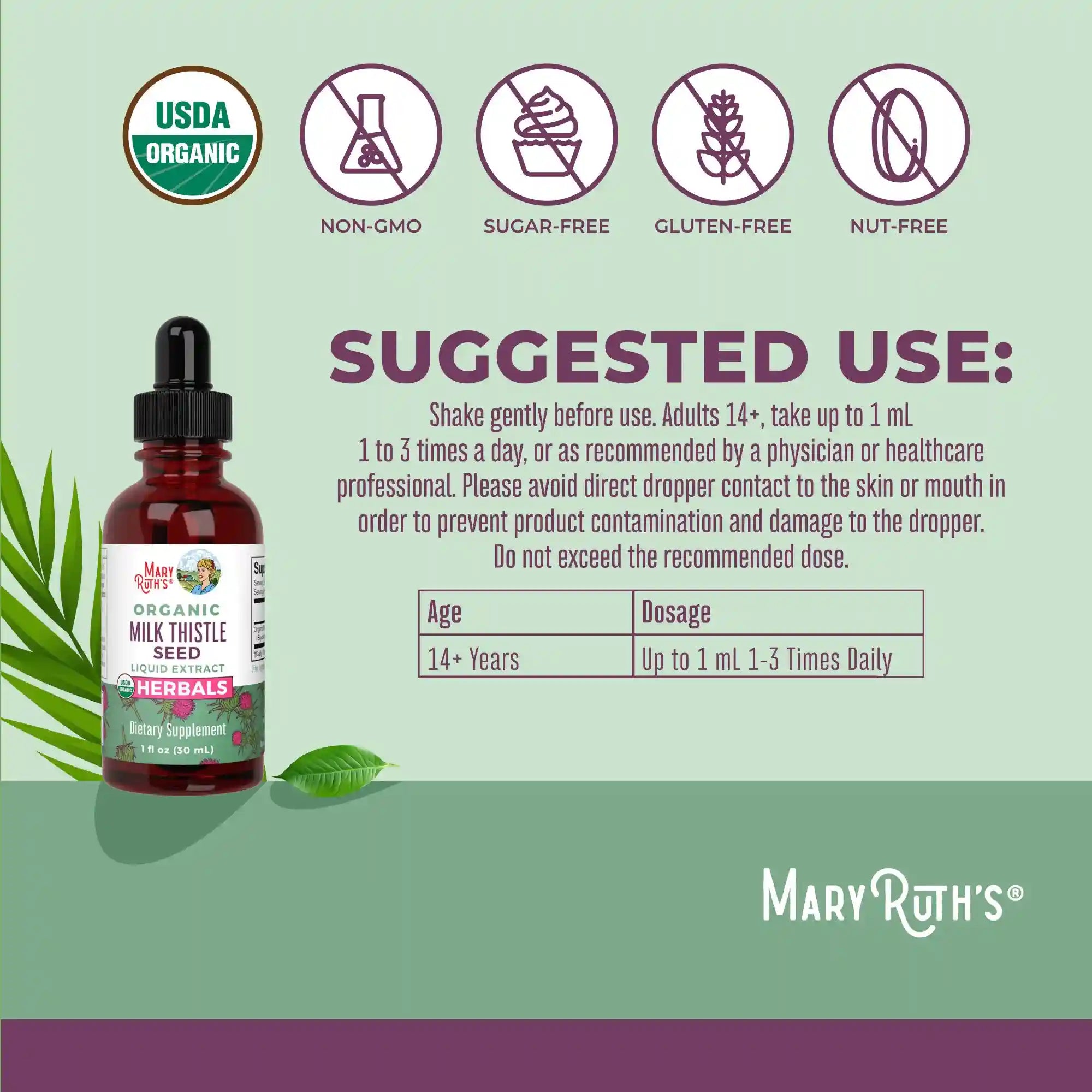 Organic Milk Thistle Seed Liquid Drops