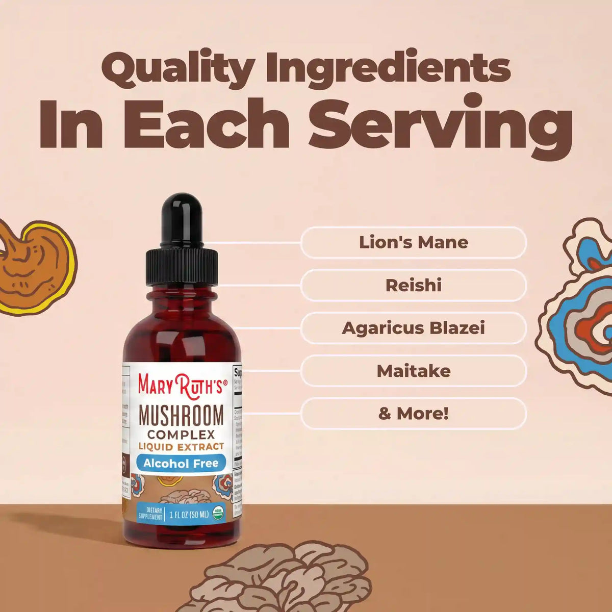 Organic Mushroom Complex Liquid Drops