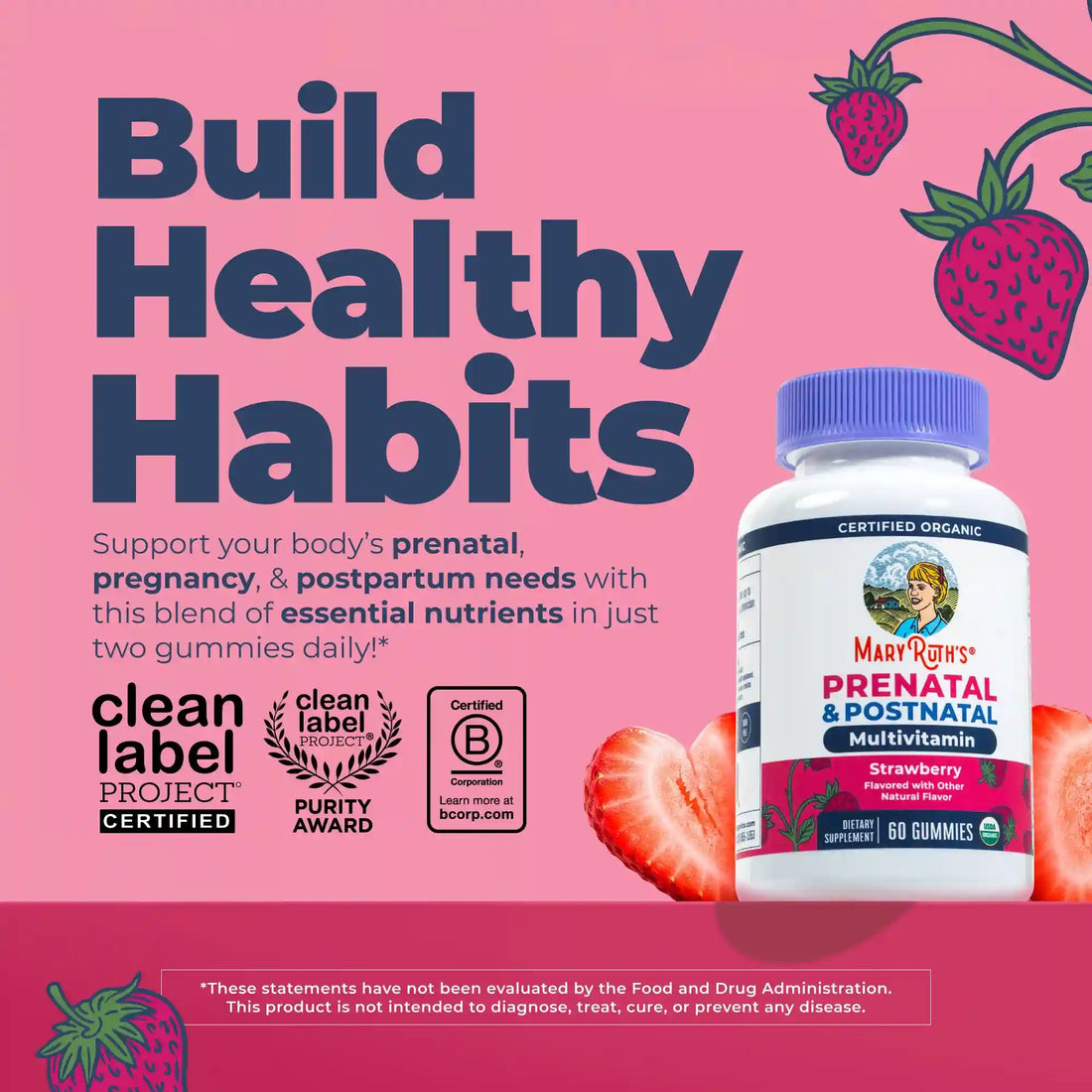 Organic Prenatal & Postnatal Multivitamin Gummies