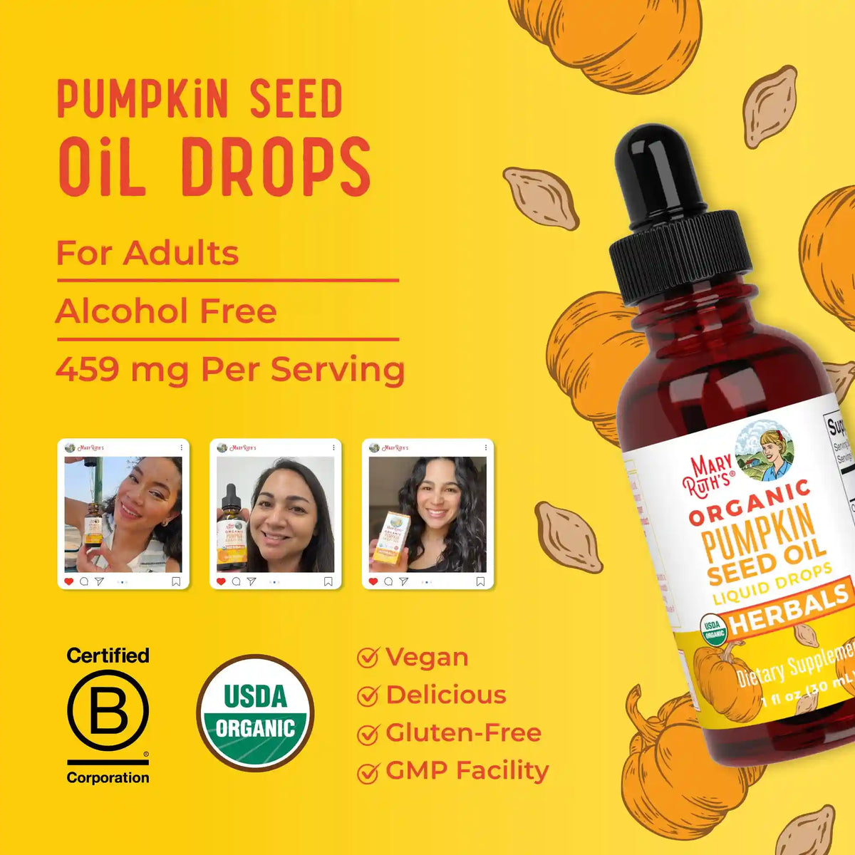 Organic Pumpkin Seed Oil Liquid Drops