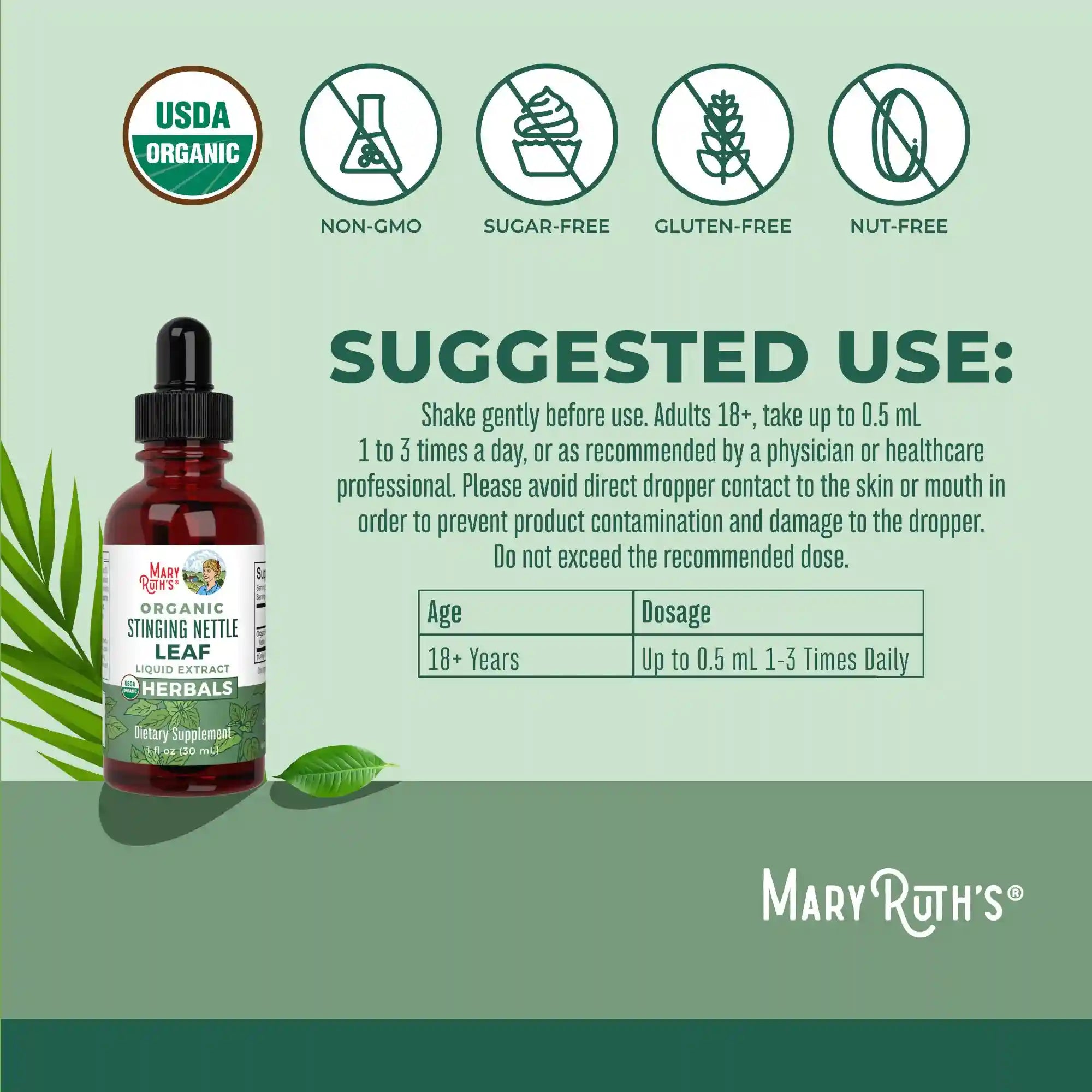 Organic Stinging Nettle Leaf Liquid Drops