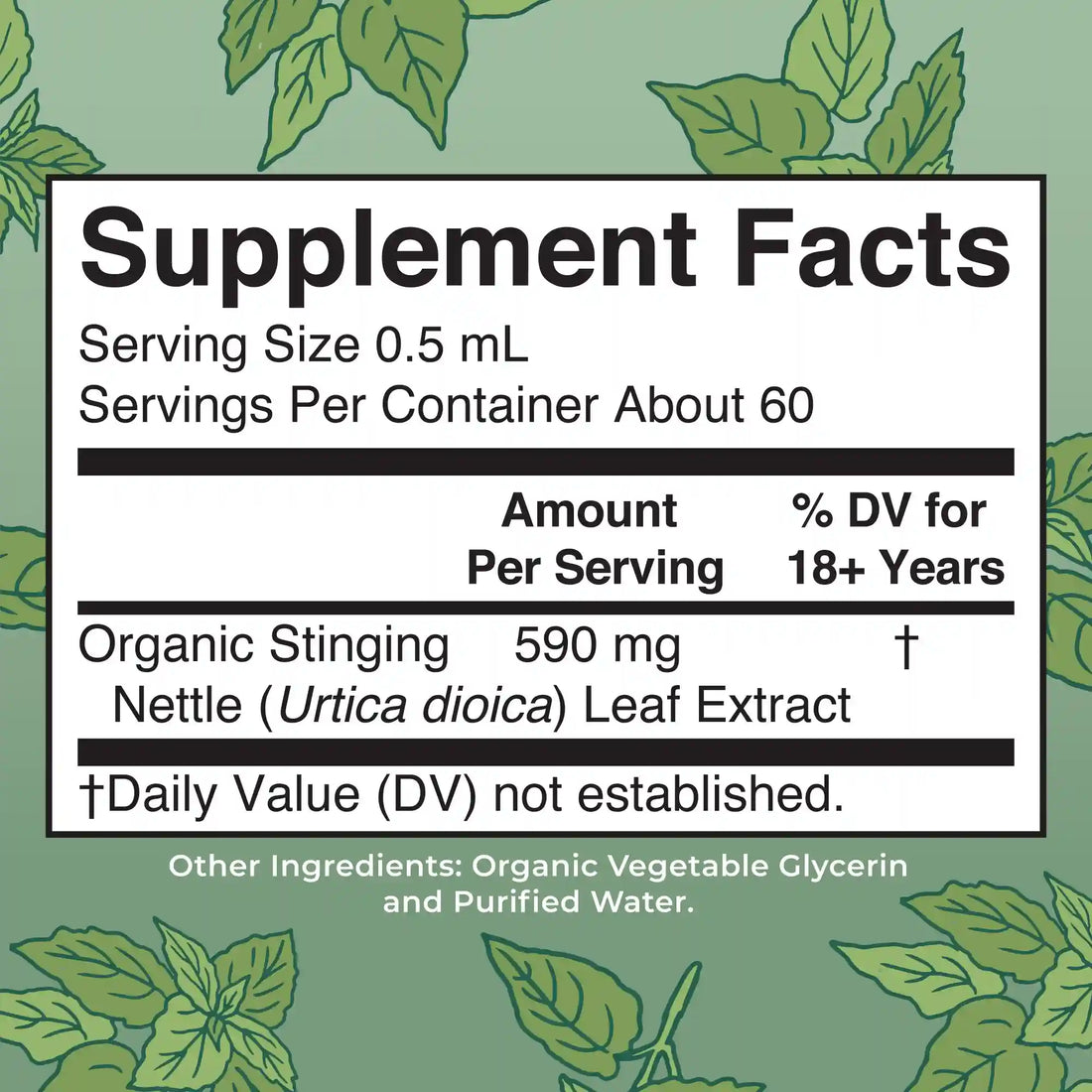 Organic Stinging Nettle Leaf Liquid Drops