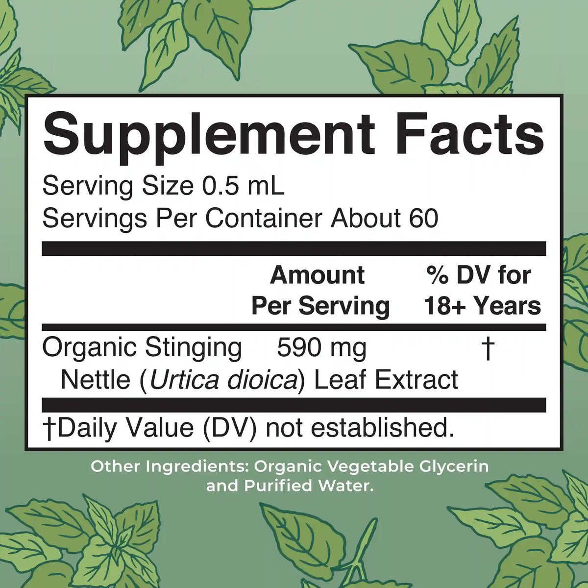 Organic Stinging Nettle Leaf Liquid Drops
