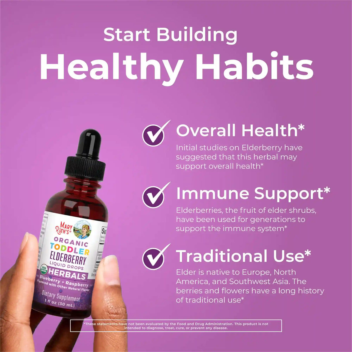 Organic Toddler Elderberry Liquid Drops