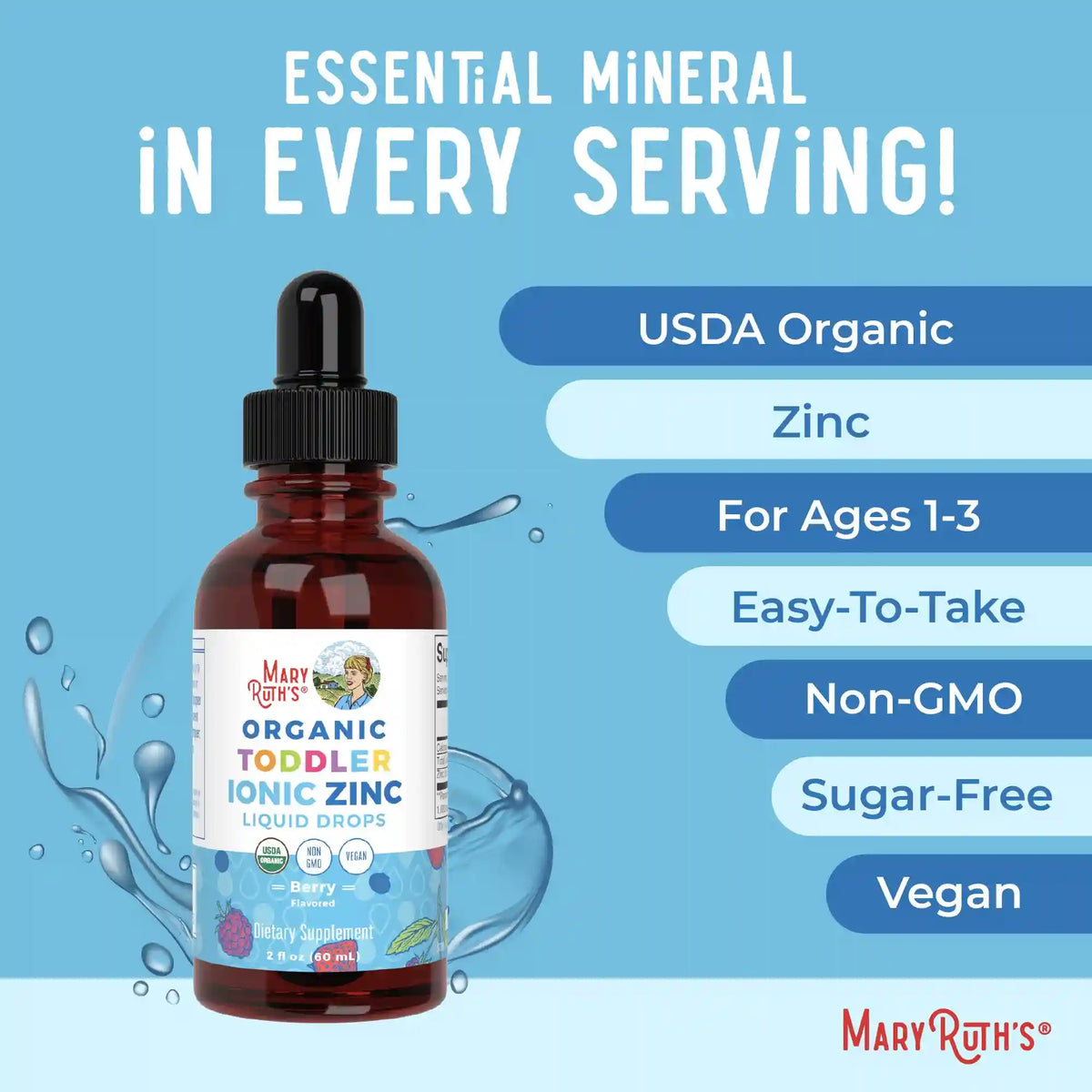 Organic Toddler Ionic Zinc Liquid Drops
