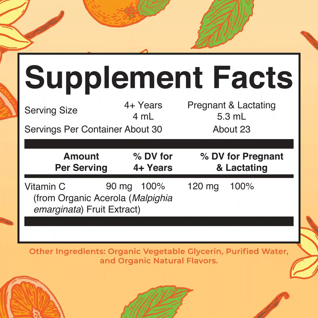 Organic Vitamin C Liquid Drops