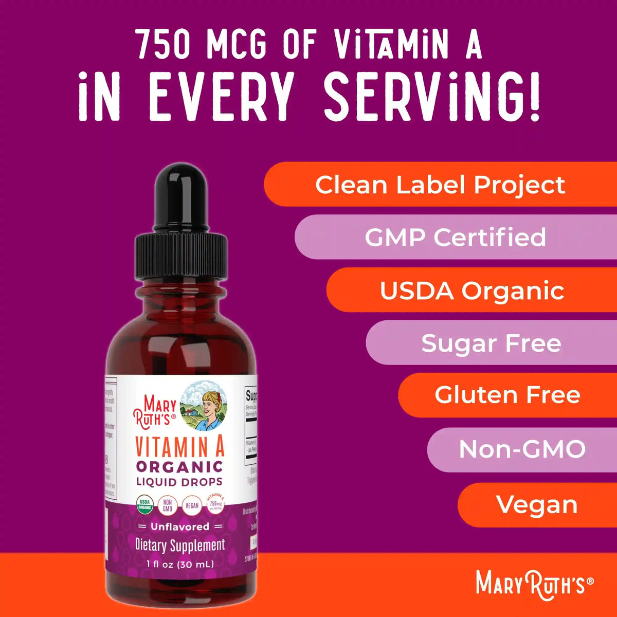 Vitamin A Organic Liquid Drops